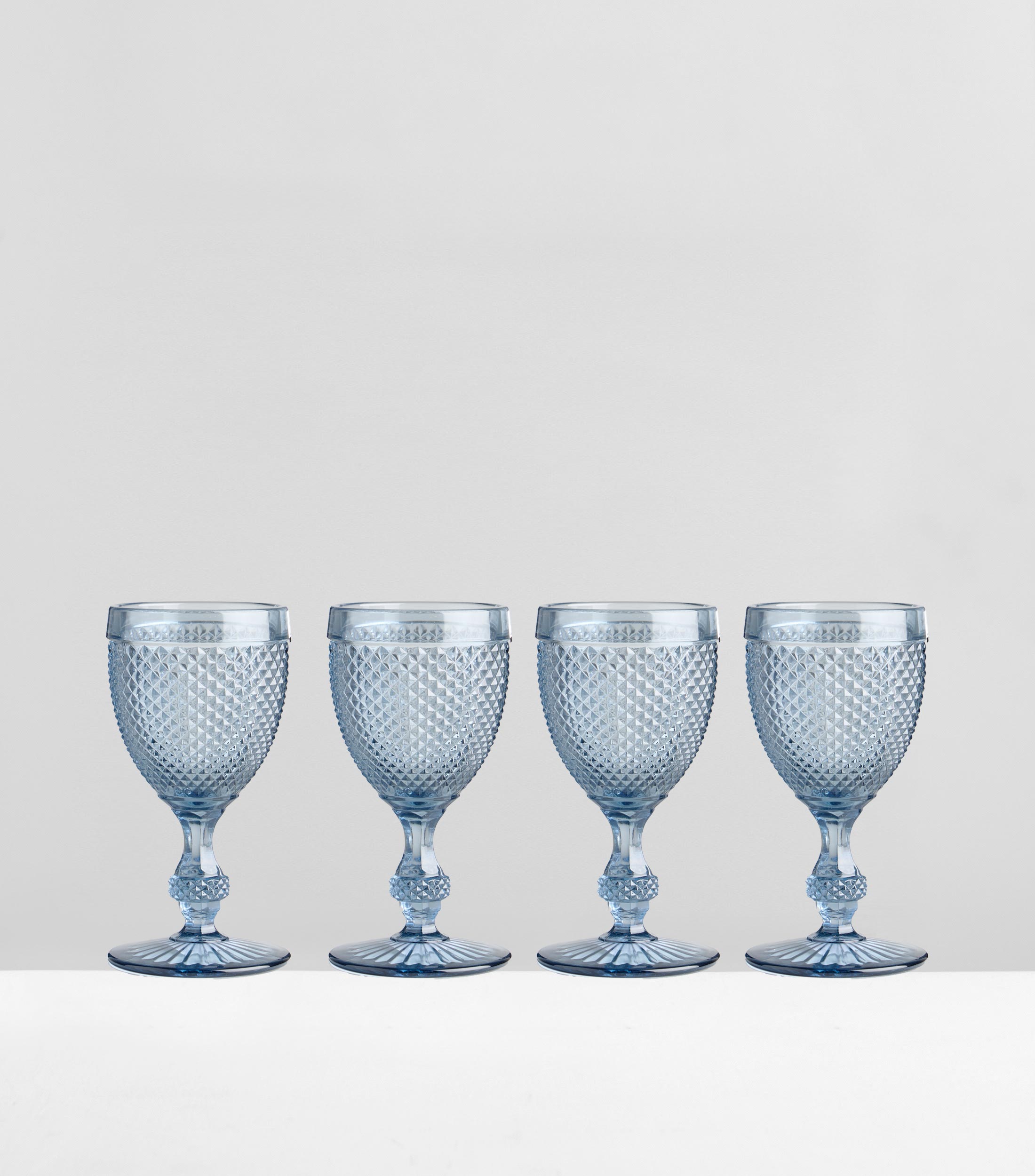 Set 4 copas para vino tinto Bicos gris