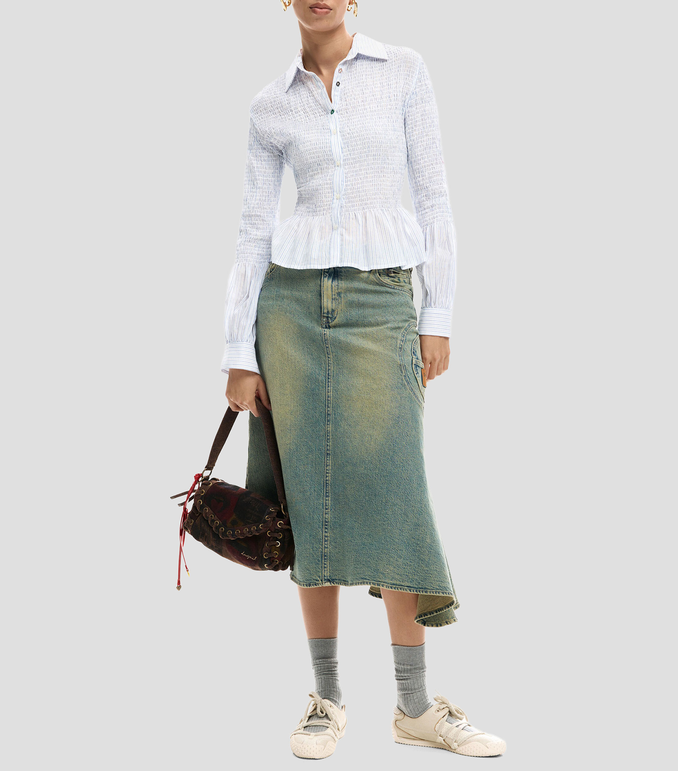 Blusa fantasía manga larga Mujer
