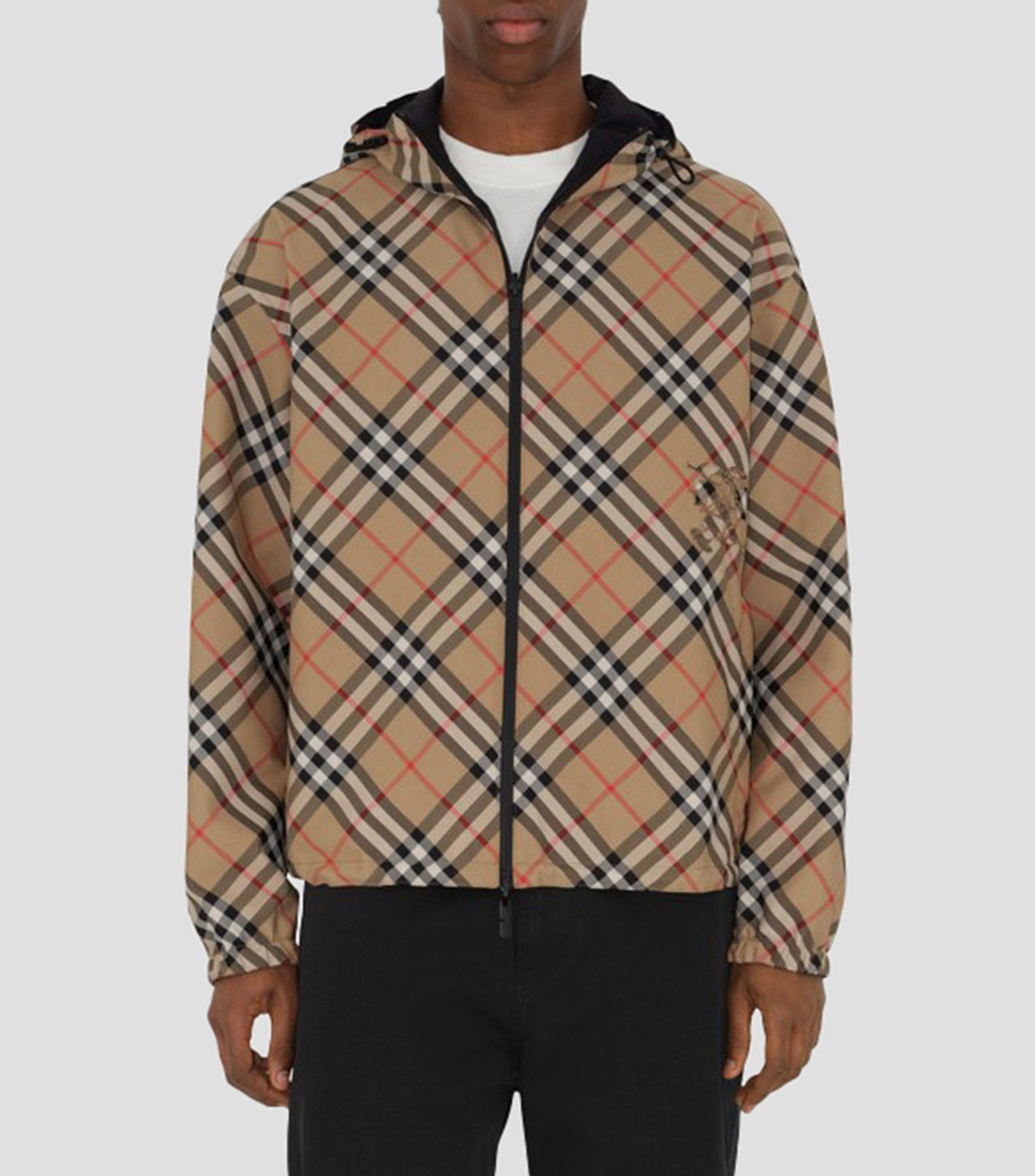Chamarra reversible con capucha Hombre