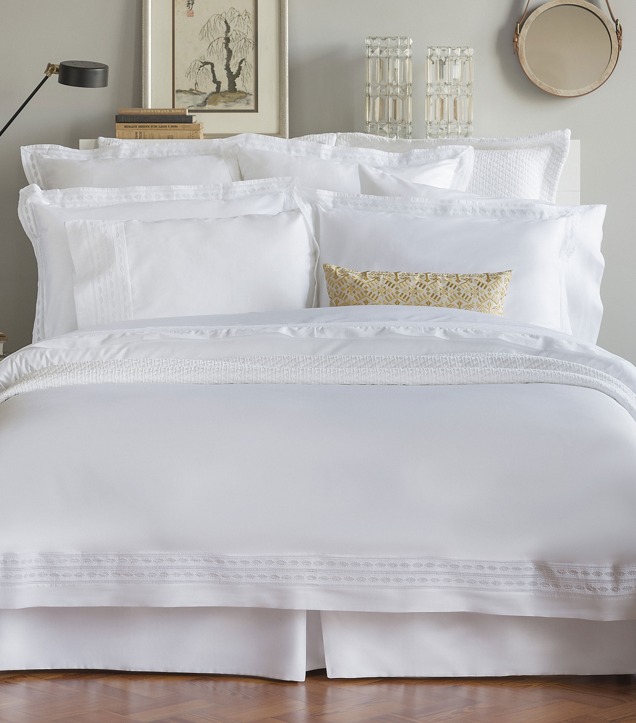 Funda para Duvet Matrimonial Queen Size en algodón Sylvia blanco