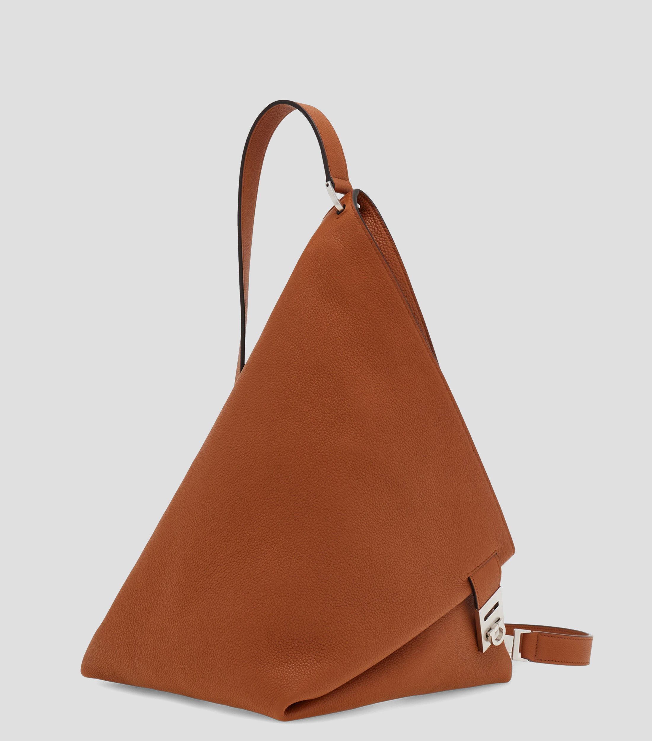 Mochila cruzada en piel liso Hombre
