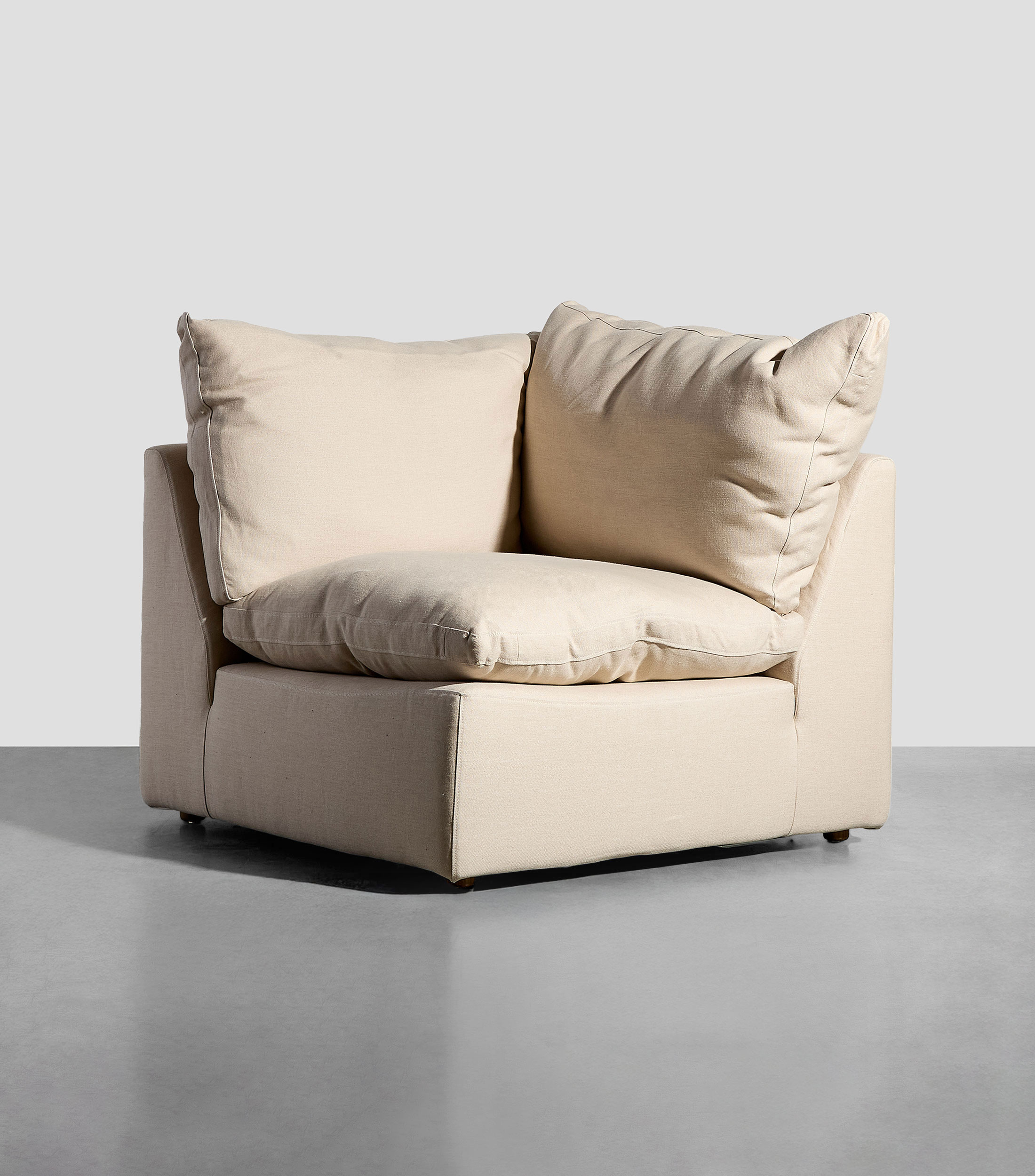 Sillón modular en tela arena