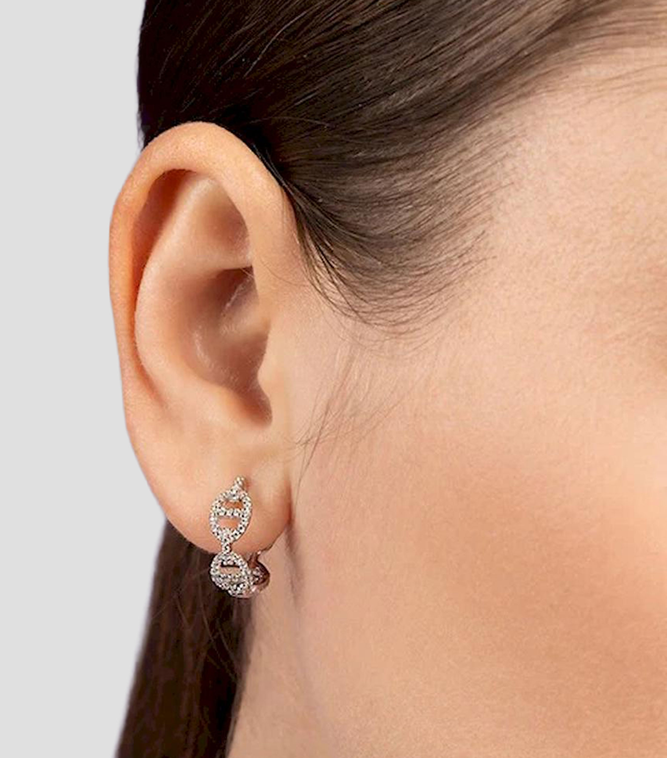 Aretes Yacht Club Maille Marine con circonitas Mujer
