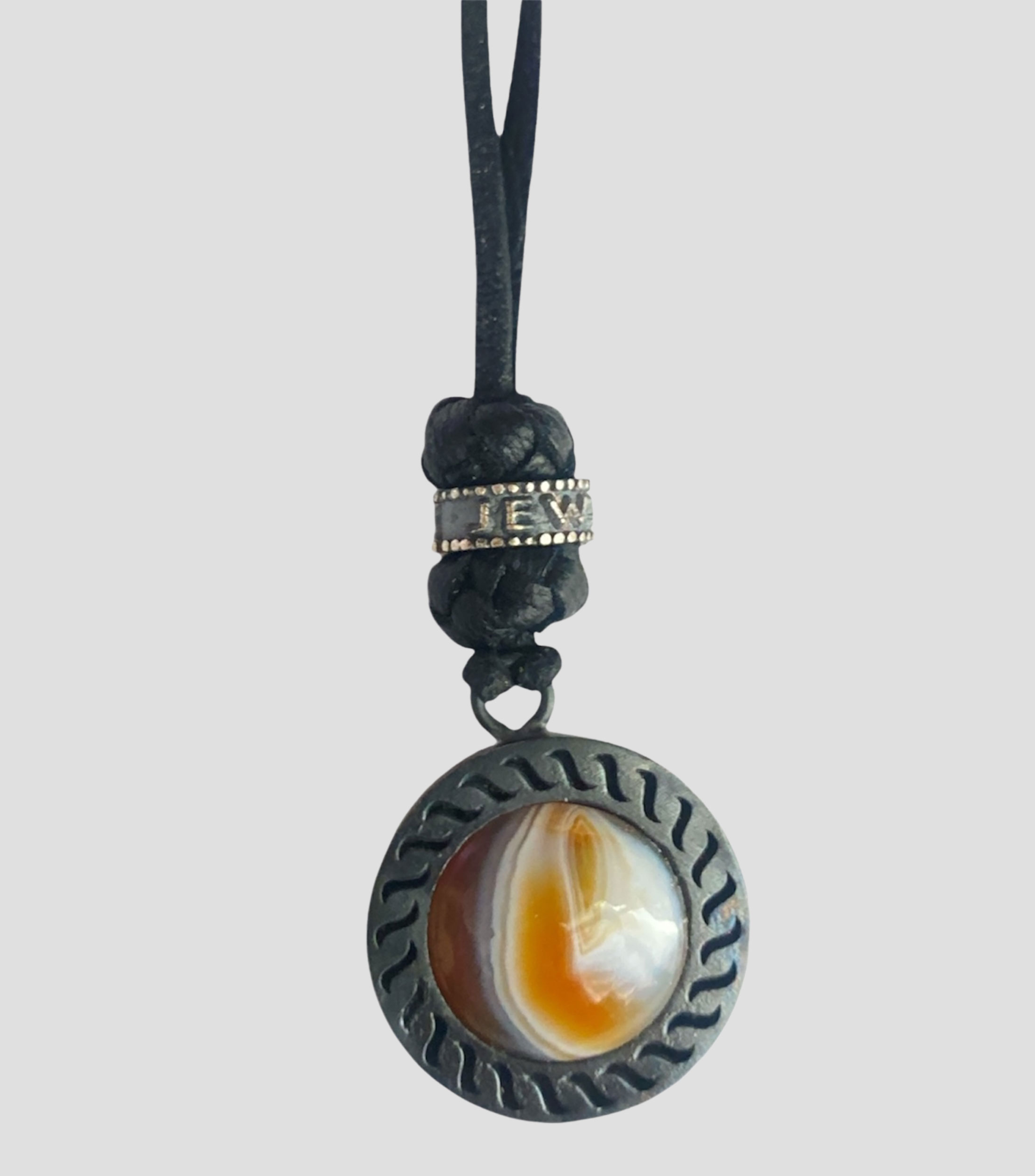 Collar con piedra agata Hombre