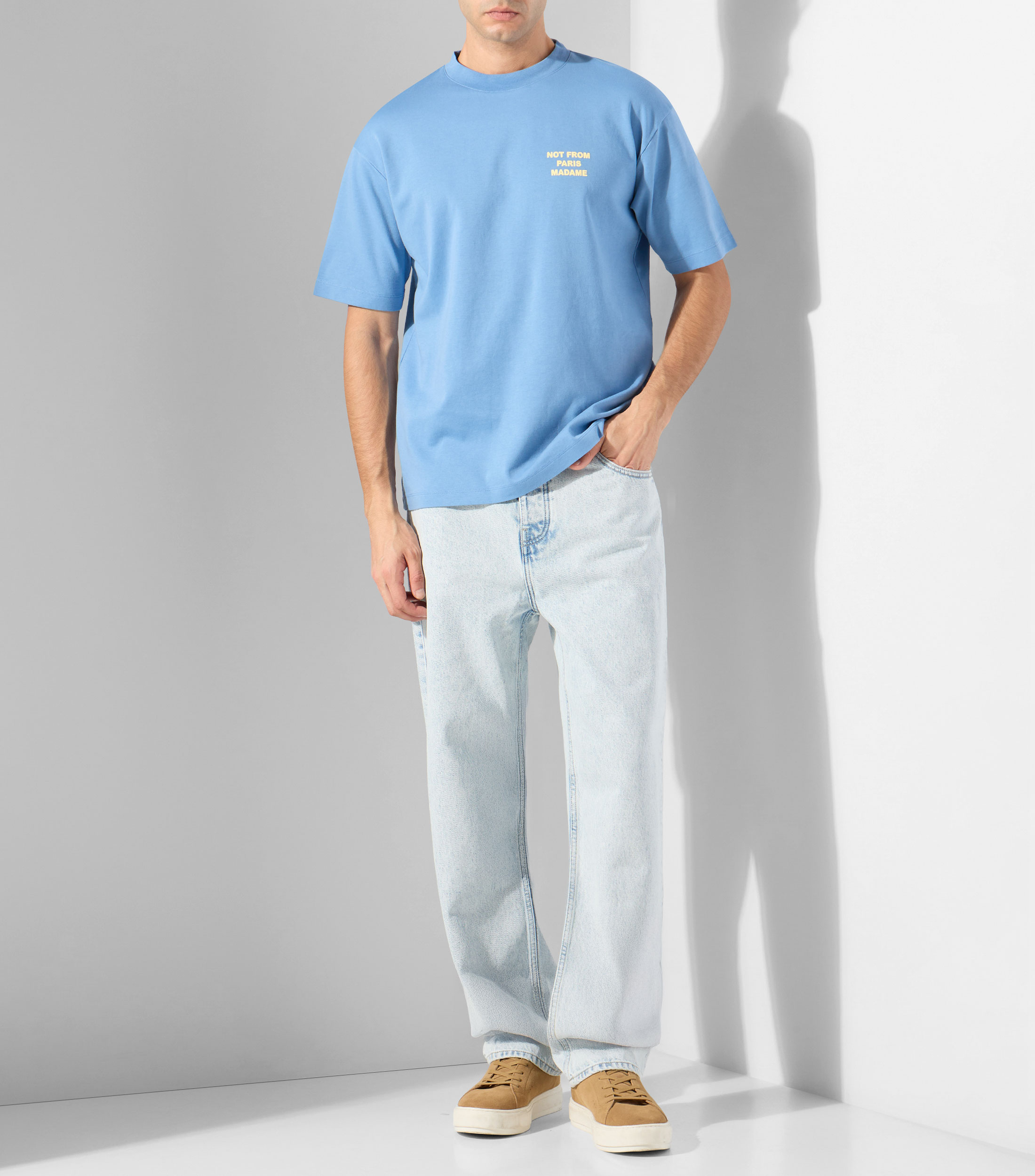 Playera cuello redondo manga corta lisa Hombre