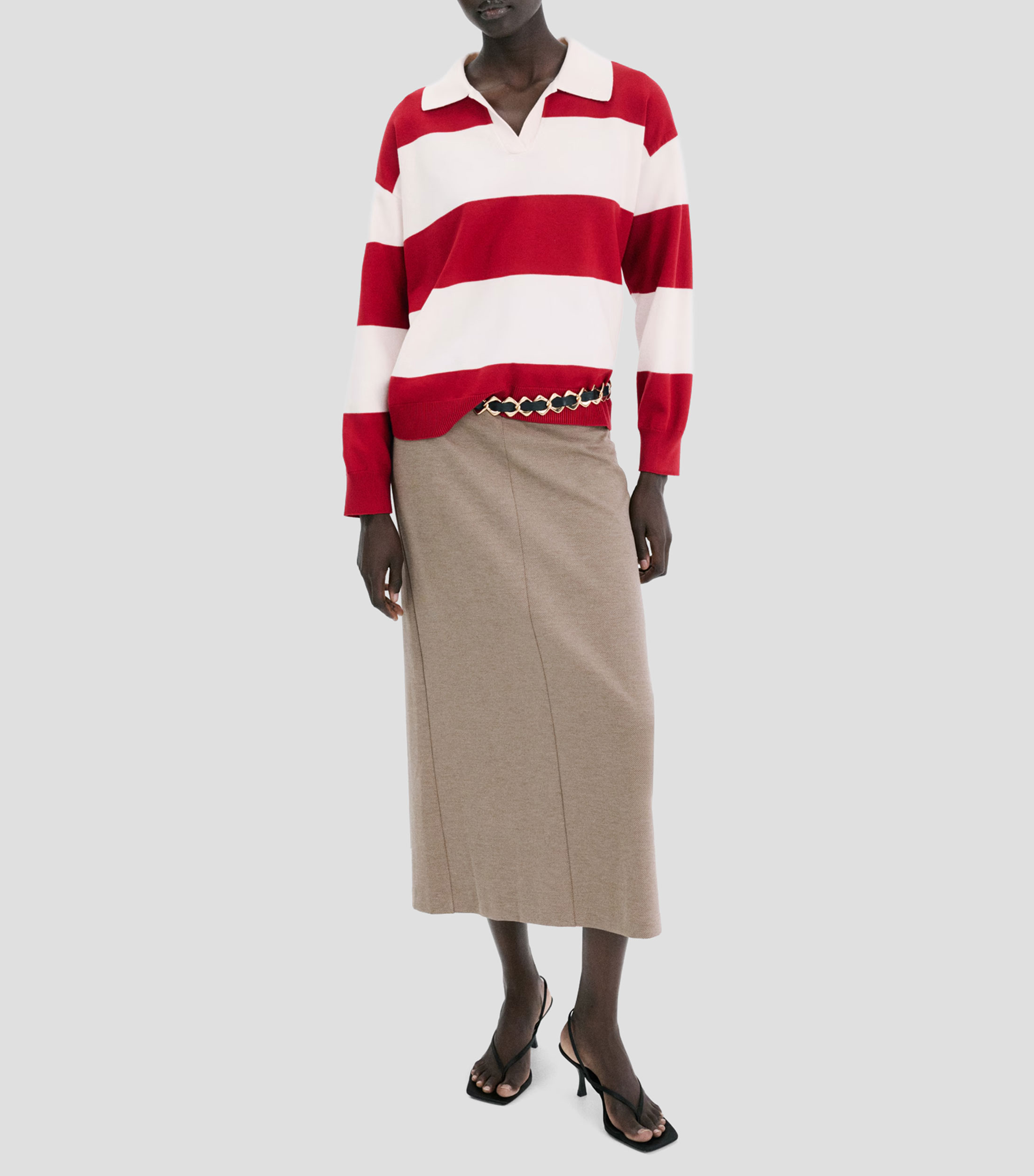 Suéter cuello polo Mujer