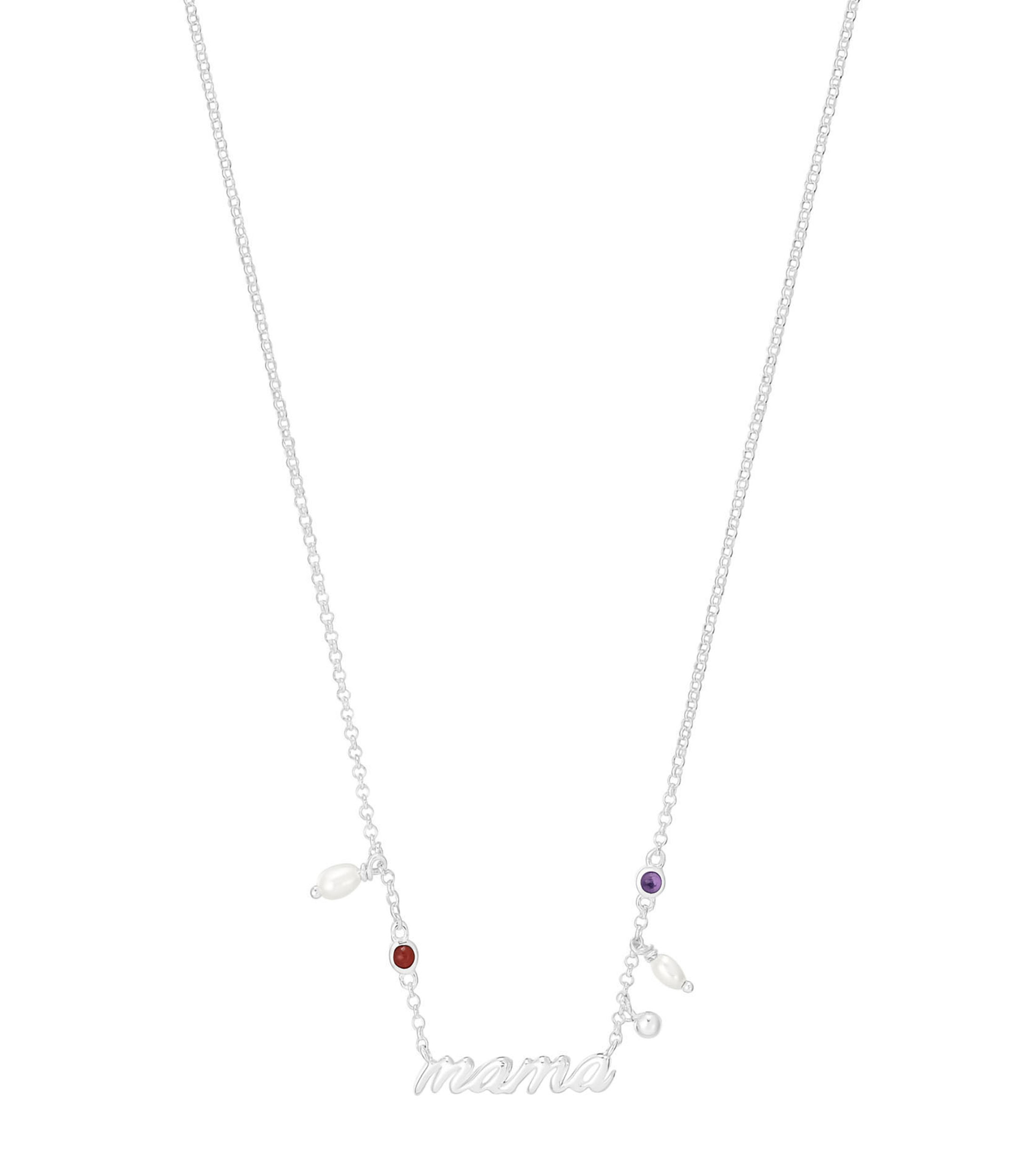 Collar con colgante tipográfico en Plata .925 Mama Mujer