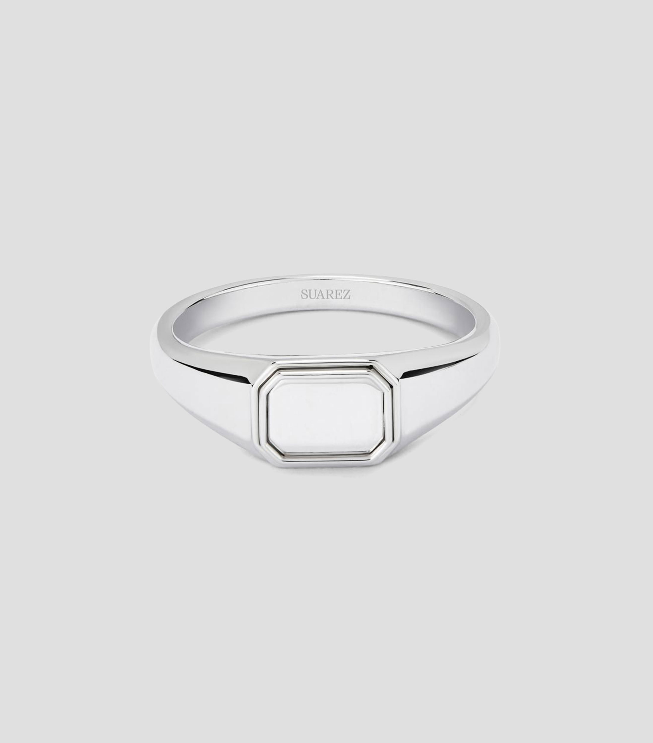 Anillo solitario en oro blanco 18 kilates con diamante Mujer
