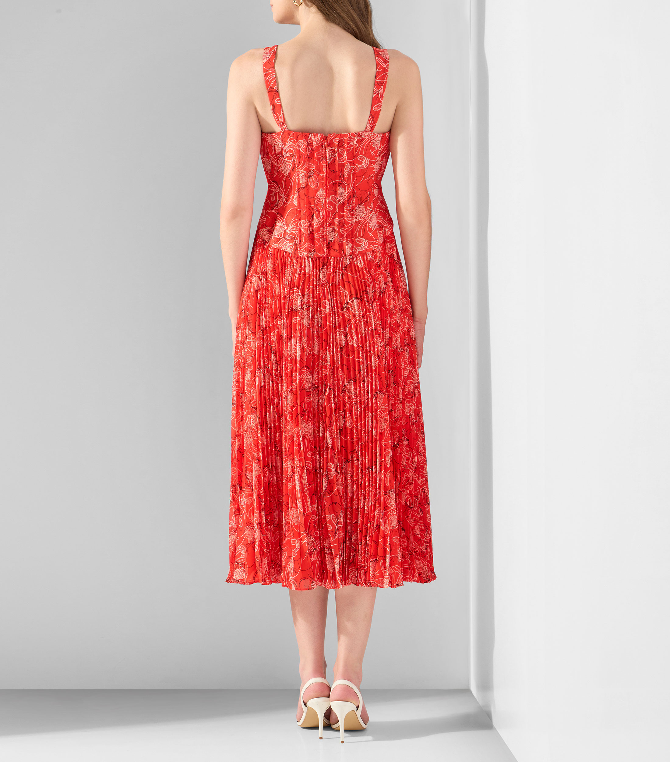 Vestido largo estampado Mujer