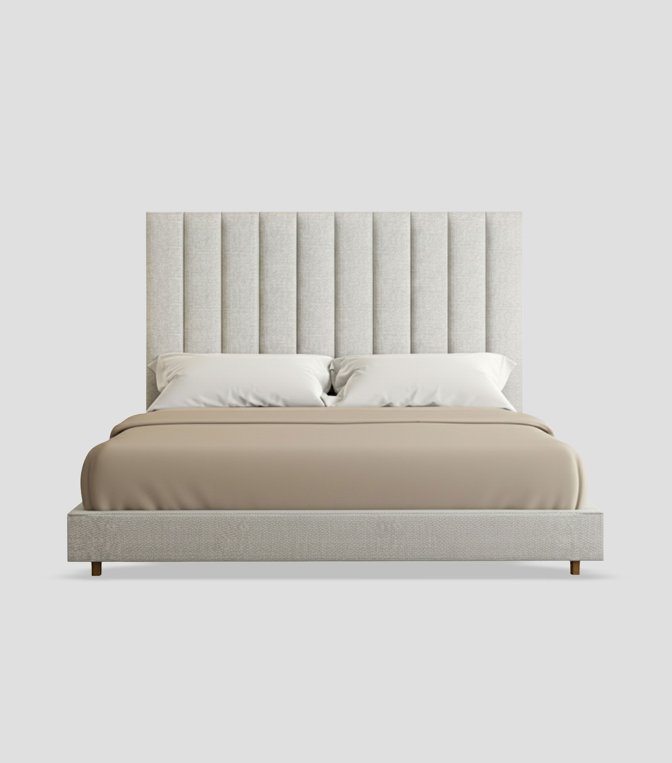 Cama King Size Old Canvas perla en madera