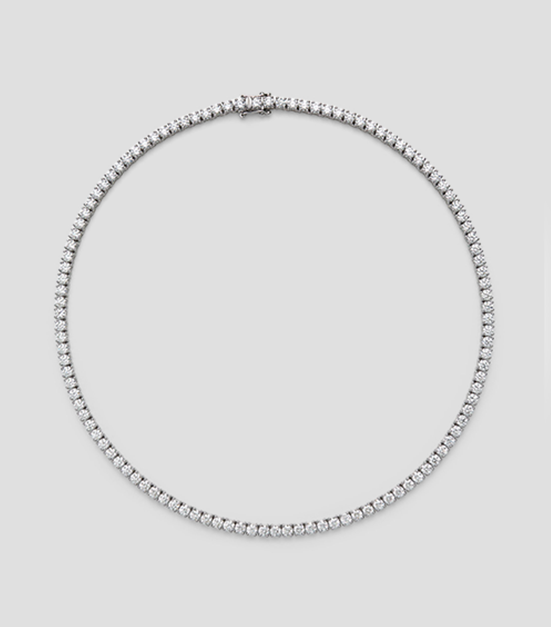 Collar rivière en Oro blanco de 18 Kilates con diamantes en talla brillante Mujer