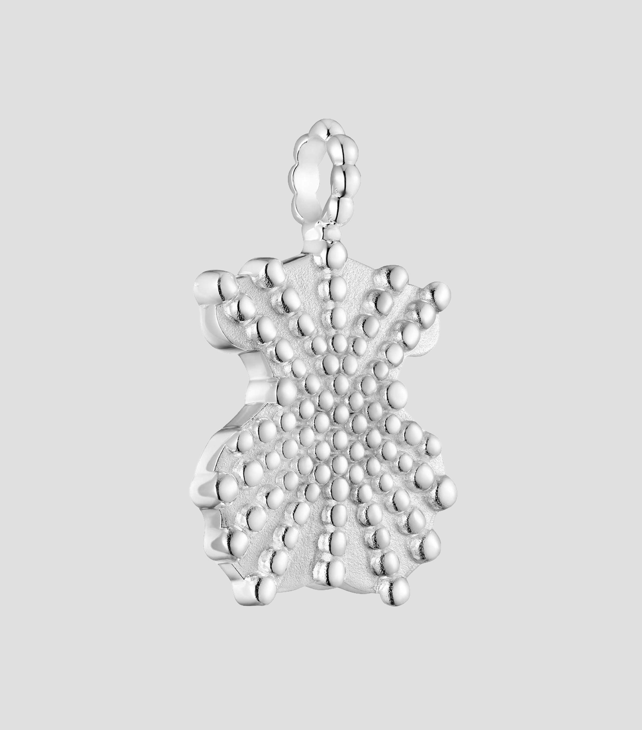 Dije con forma de oso en plata Grain Mujer