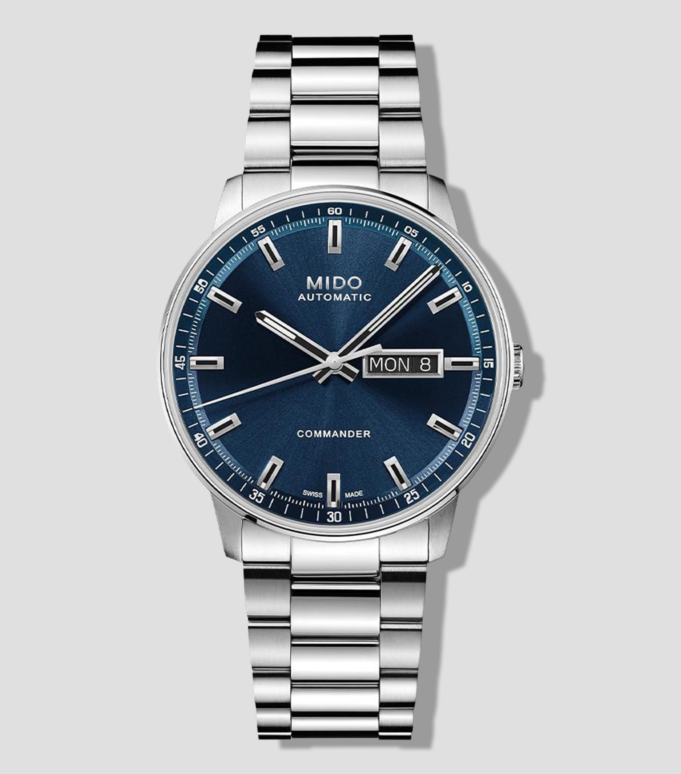 Reloj para Hombre Commander Datoday casual plateado, azul