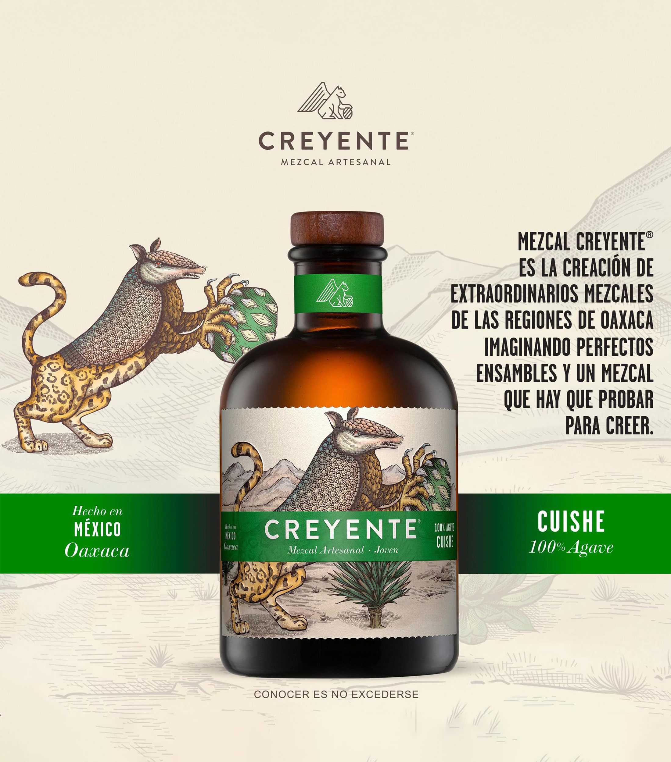 Mezcal Artesanal Cuishe Espadín, 750 ml