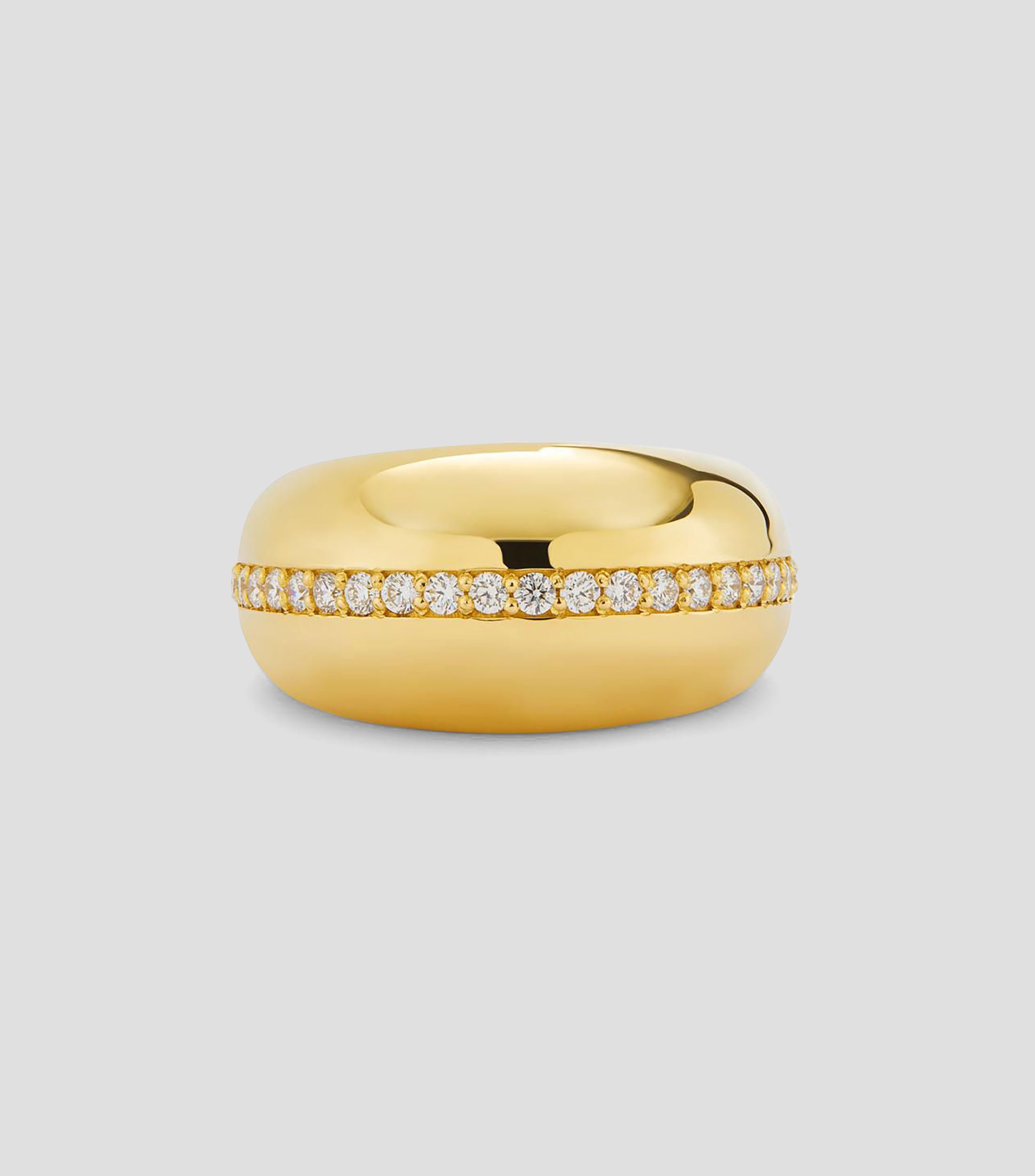 Anillo en oro amarillo de 18 kilates con diamante Mujer