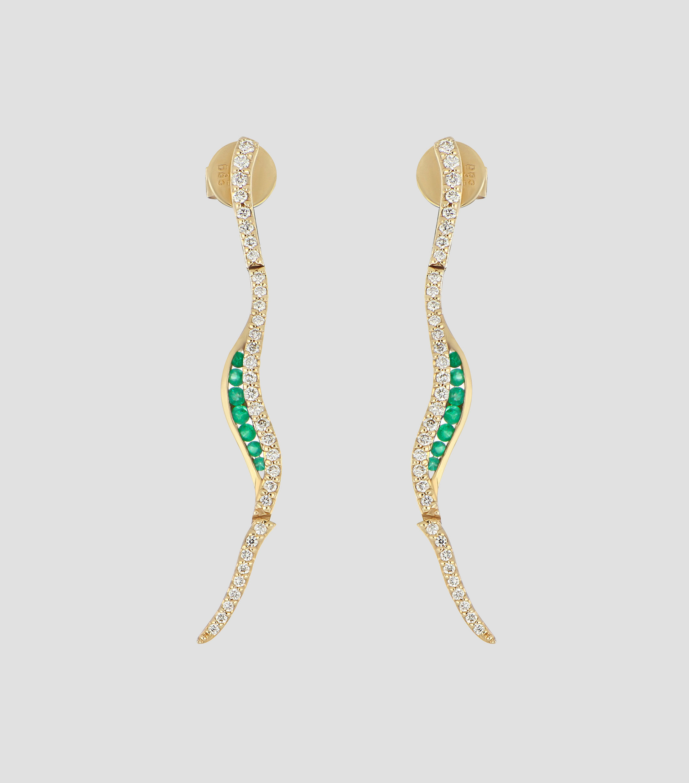 Aretes en oro amarillo 14 kilates Mujer
