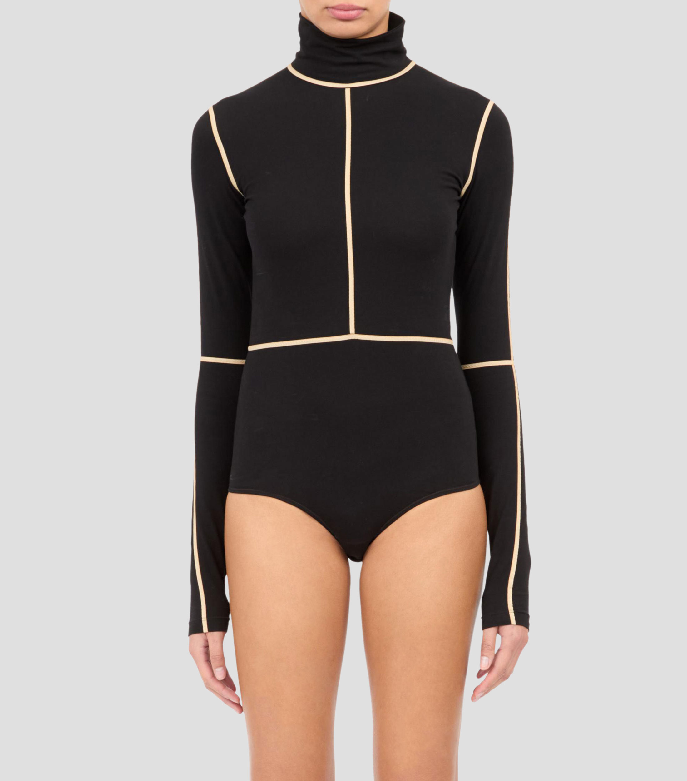 Body cuello alto de manga larga Mujer