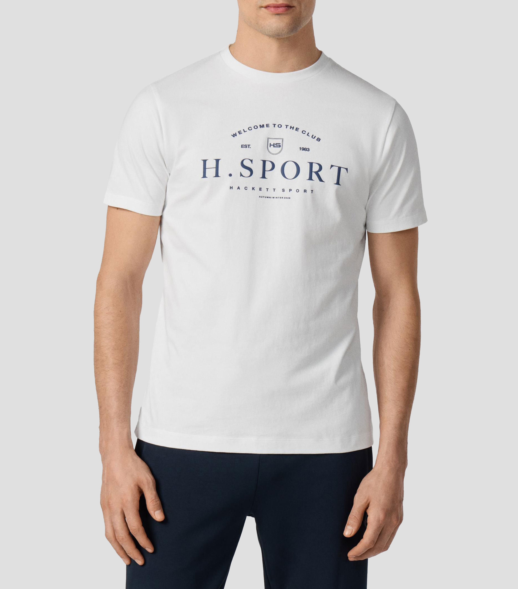 Playera cuello redondo manga corta diseño liso Hombre