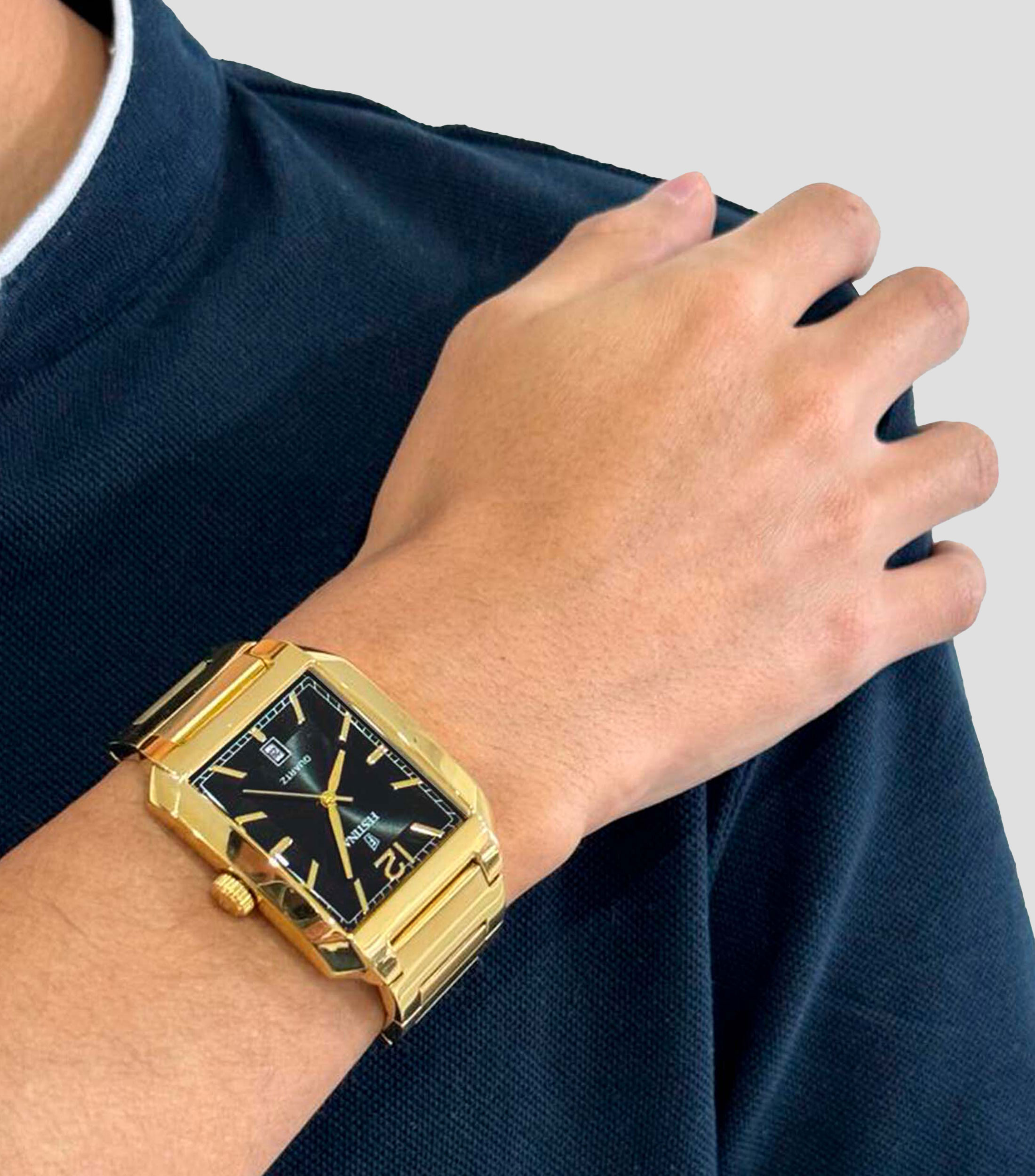 Reloj para Hombre On The Square Casual, Dorado, Negro