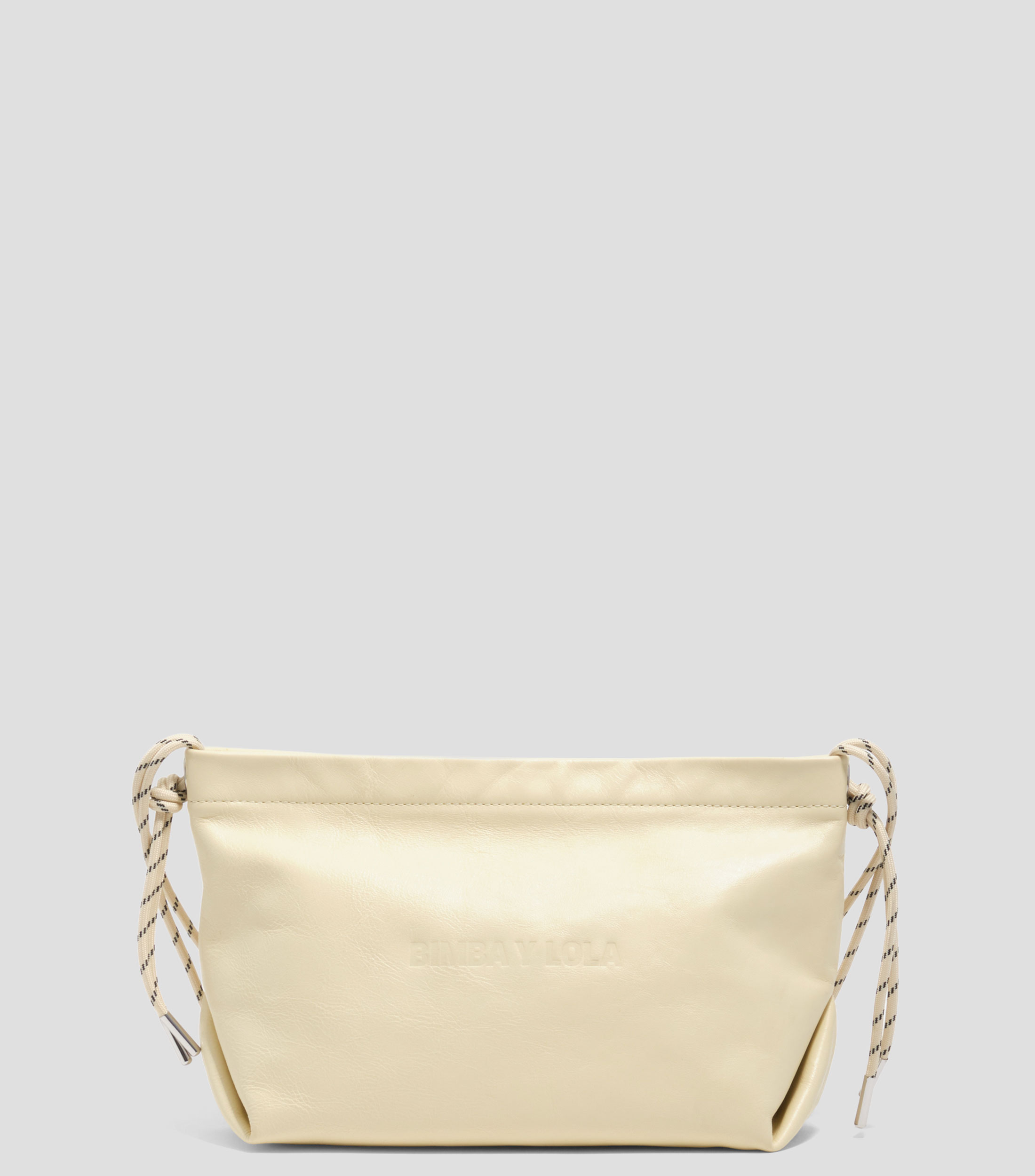 Bolsa de hombro Paper mediano piel amarillo pálido Mujer