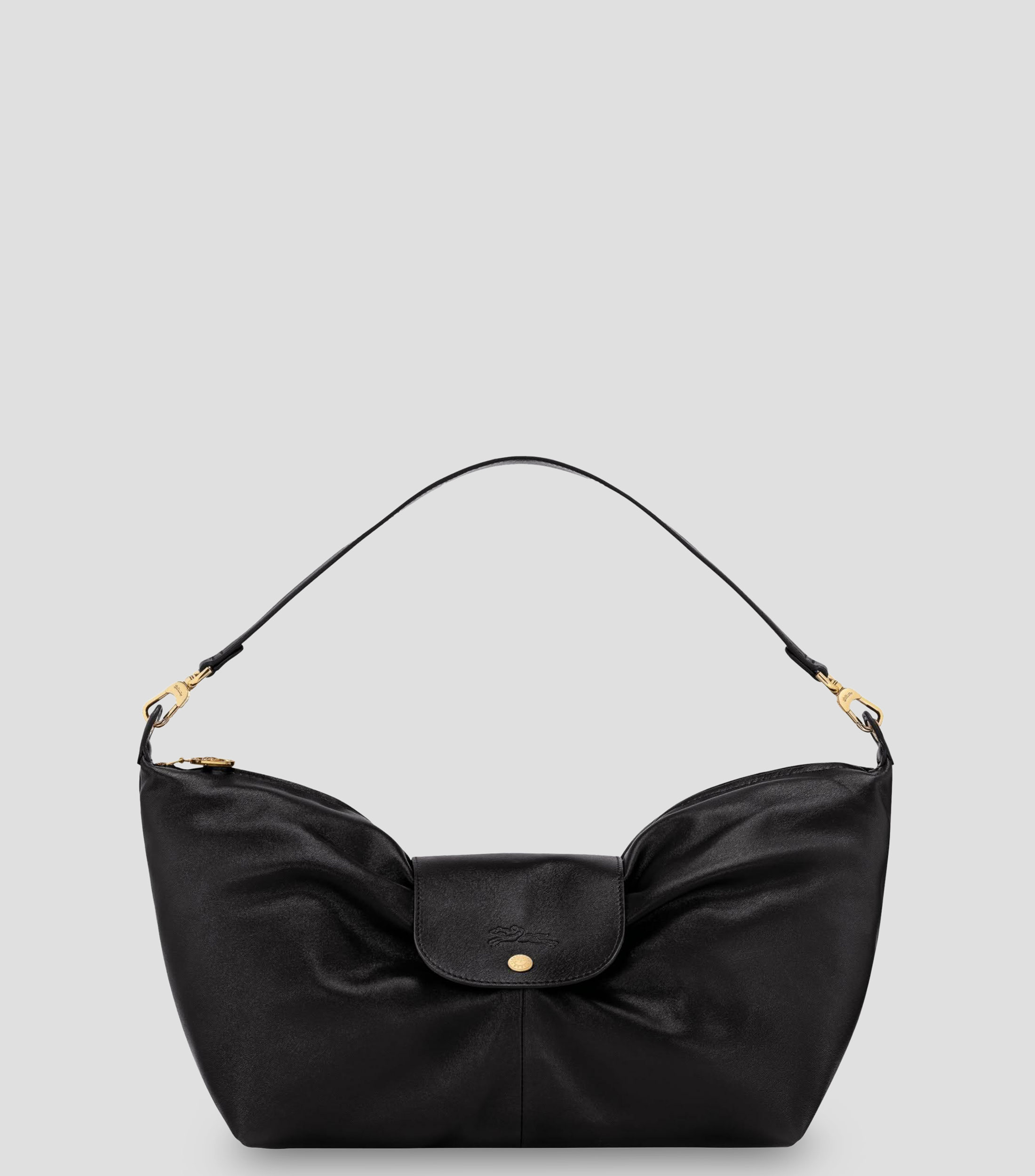 Bolsa shoulder Le Pliage Xtra en piel negra lisa Mujer