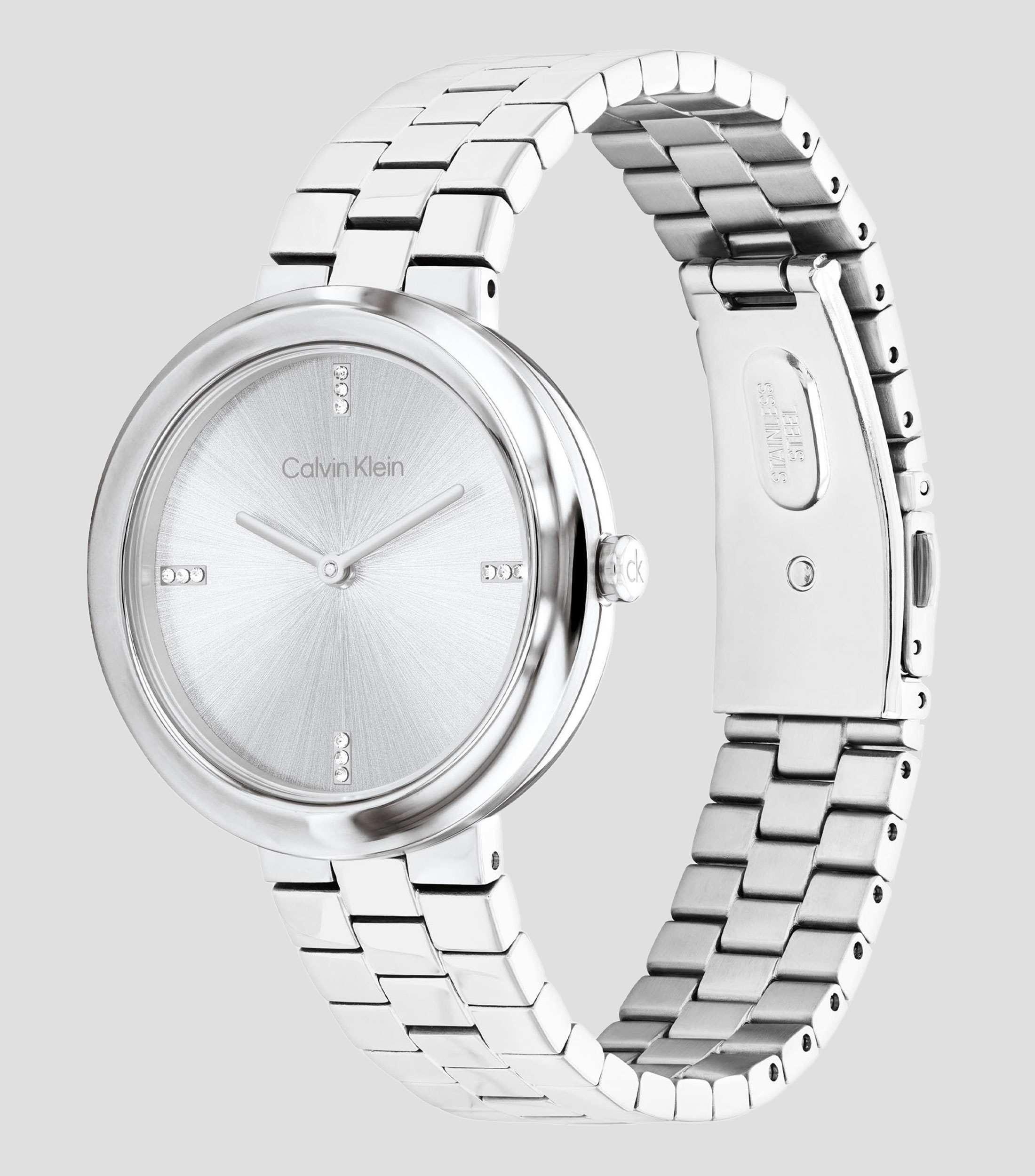 Reloj para Mujer Twisted Bezel Casual Plateado