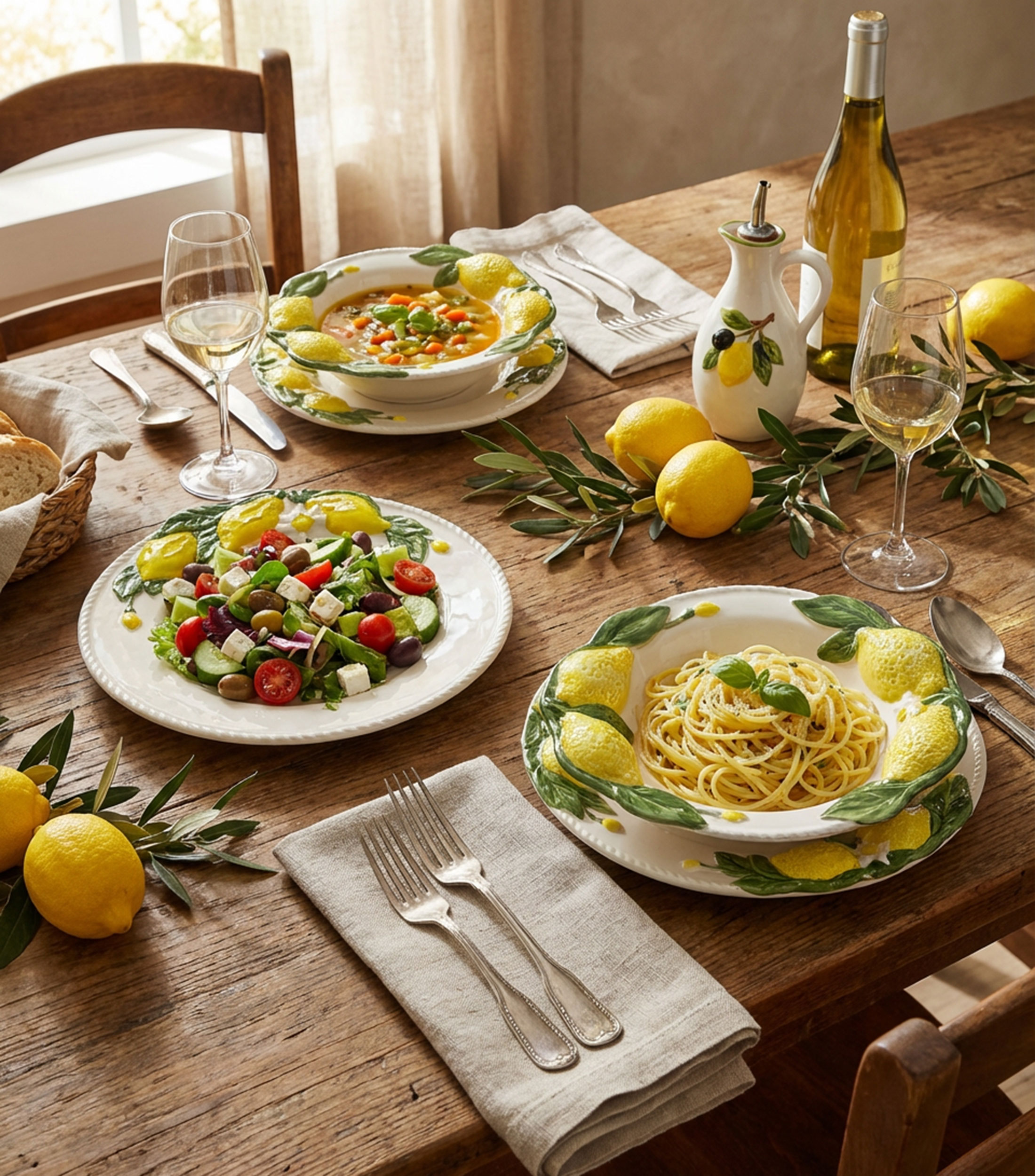Plato para pasta de limones