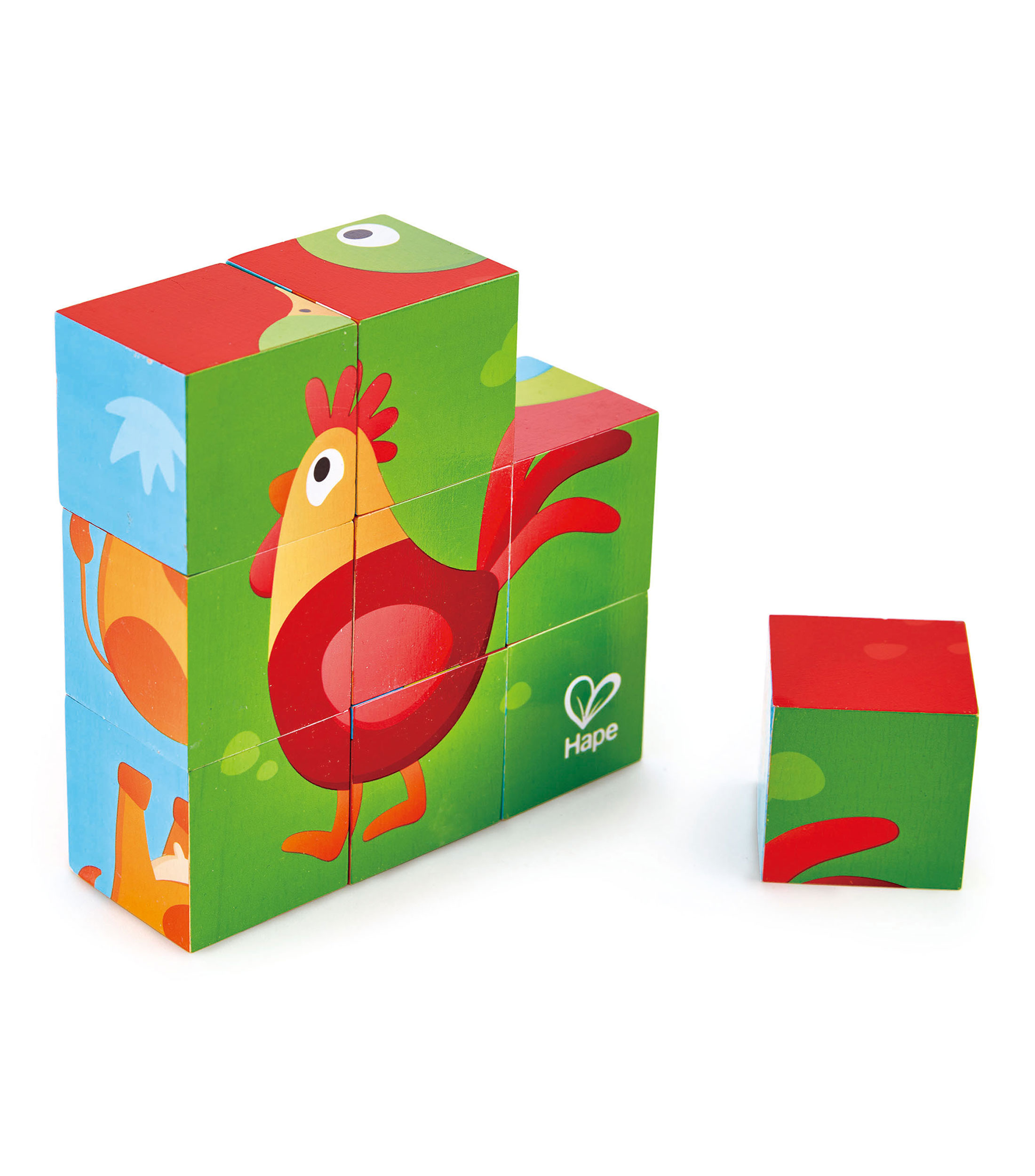 Hape Rompecabezas de bloques animales de granja
