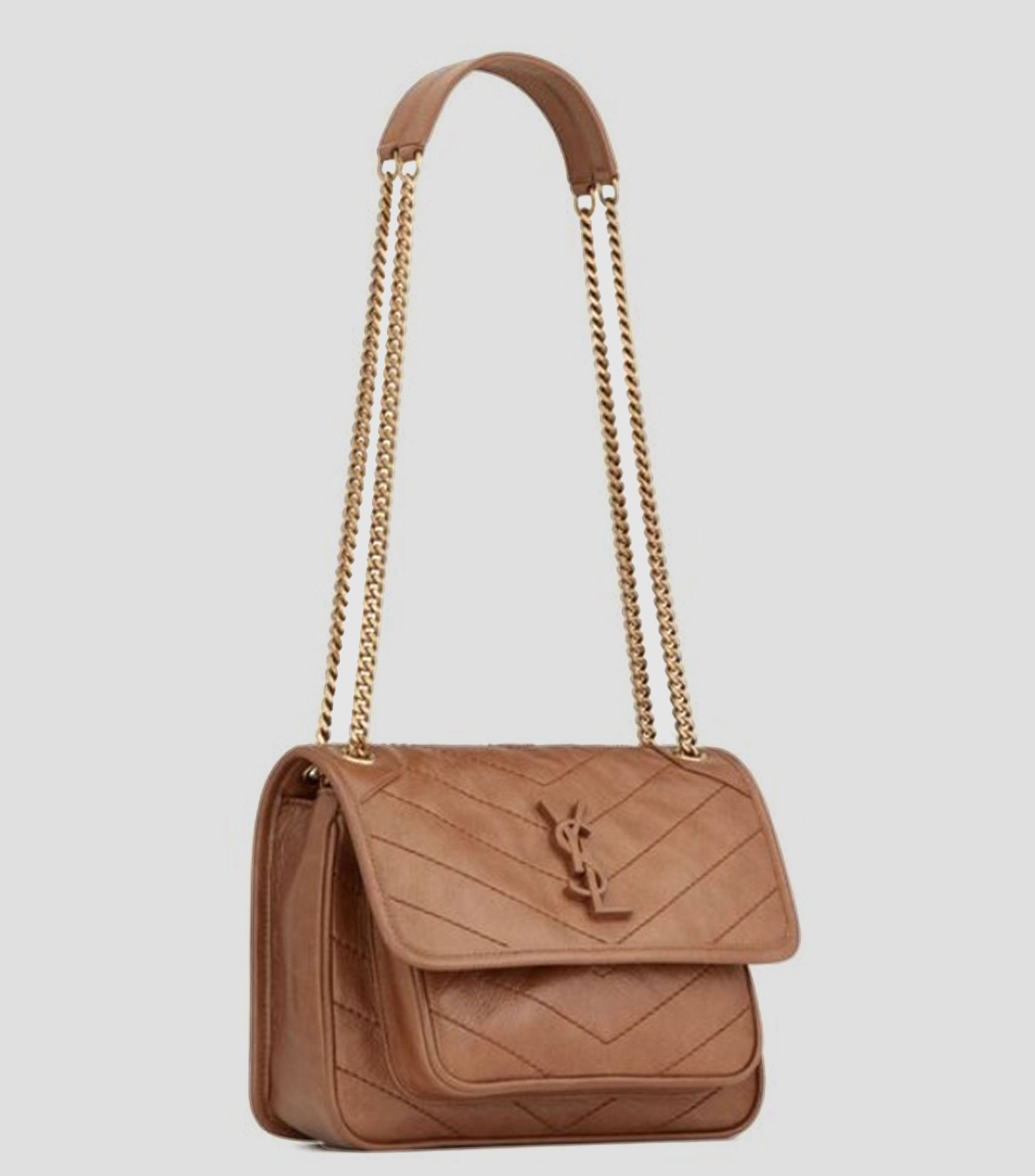 Bolsa Shoulder S miel en piel Niki Mujer