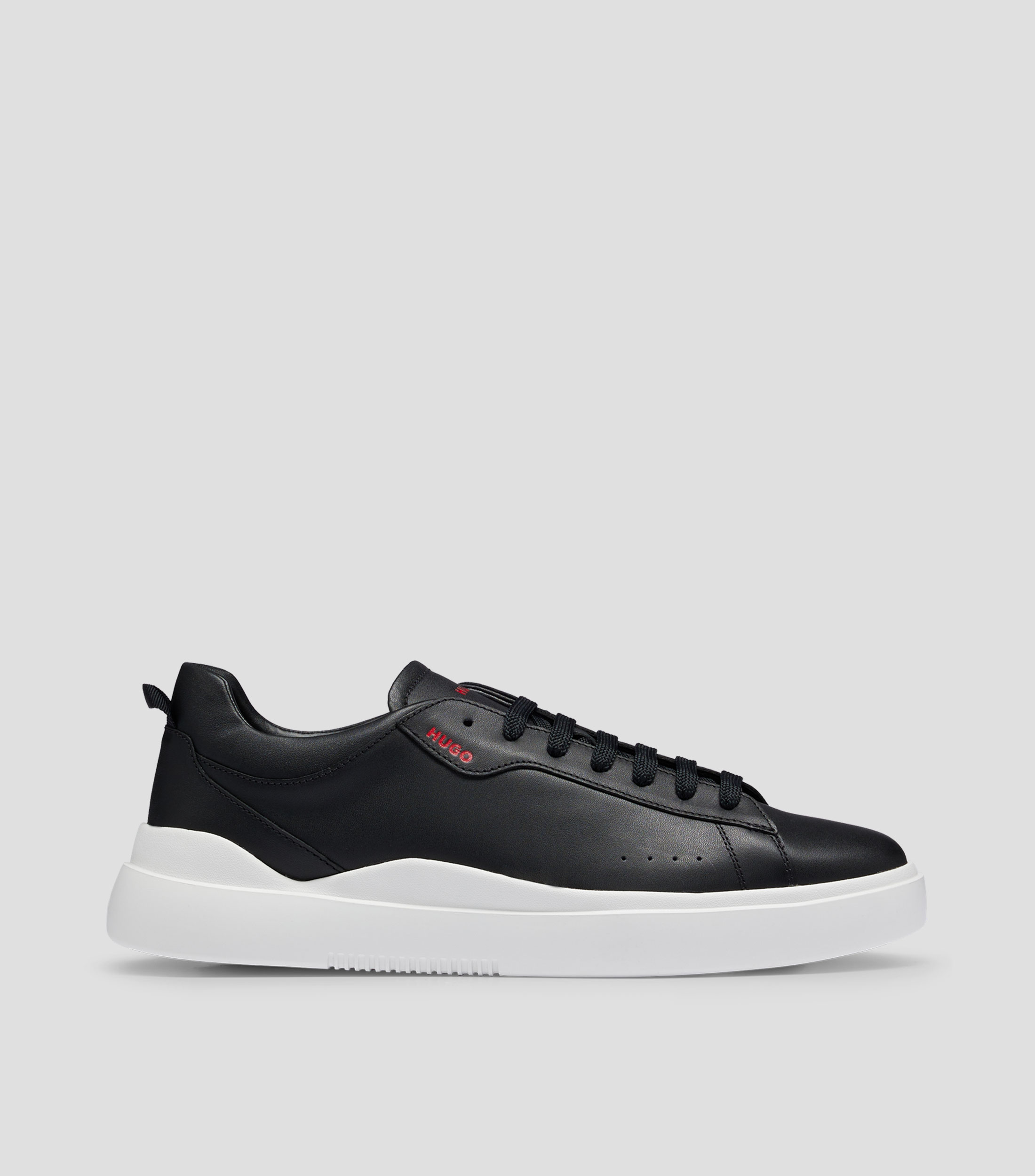 Tenis tipo cupsole en piel lisa Hombre