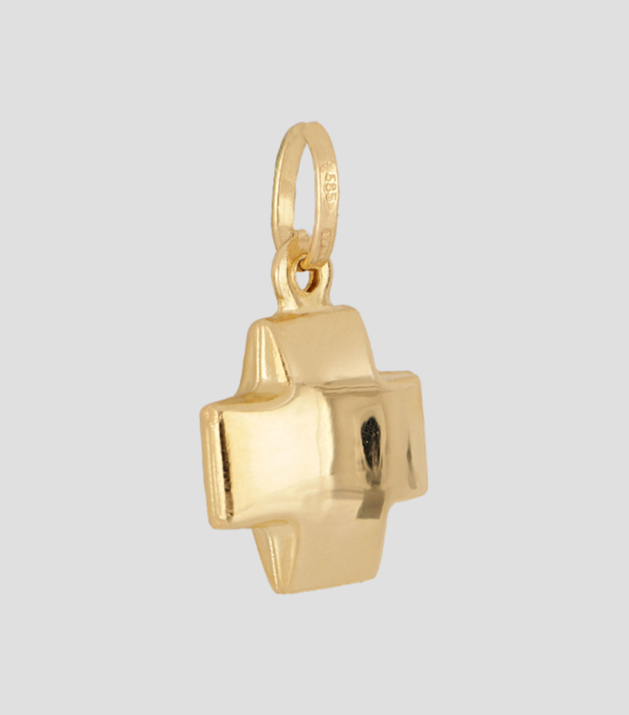 Dije en Forma de Cruz en Oro de 14 Kilates Mujer