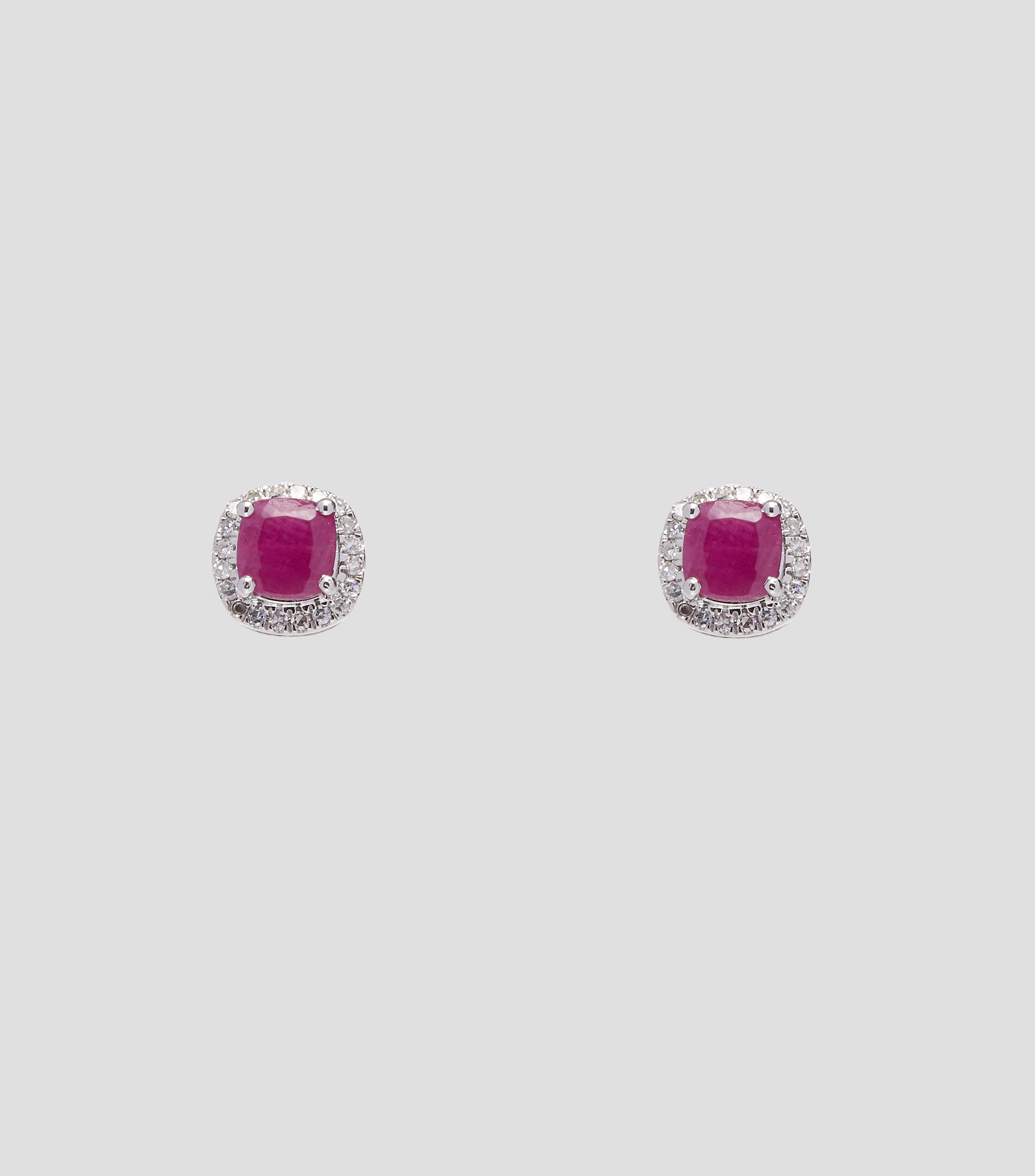 Aretes en oro blanco de 14 Kts Mujer