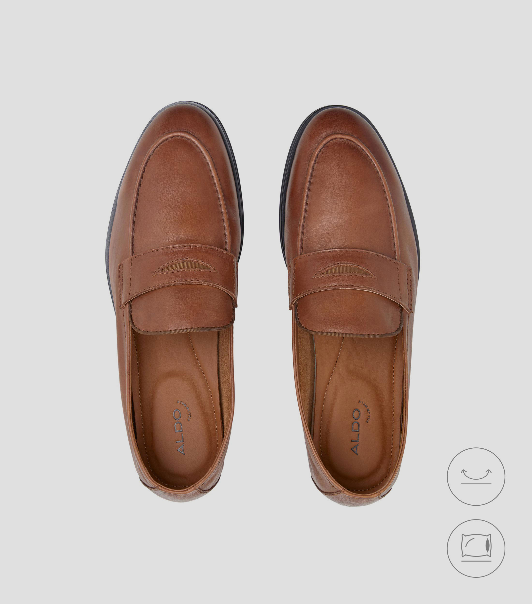Mocasines en piel con cintillo Hombre