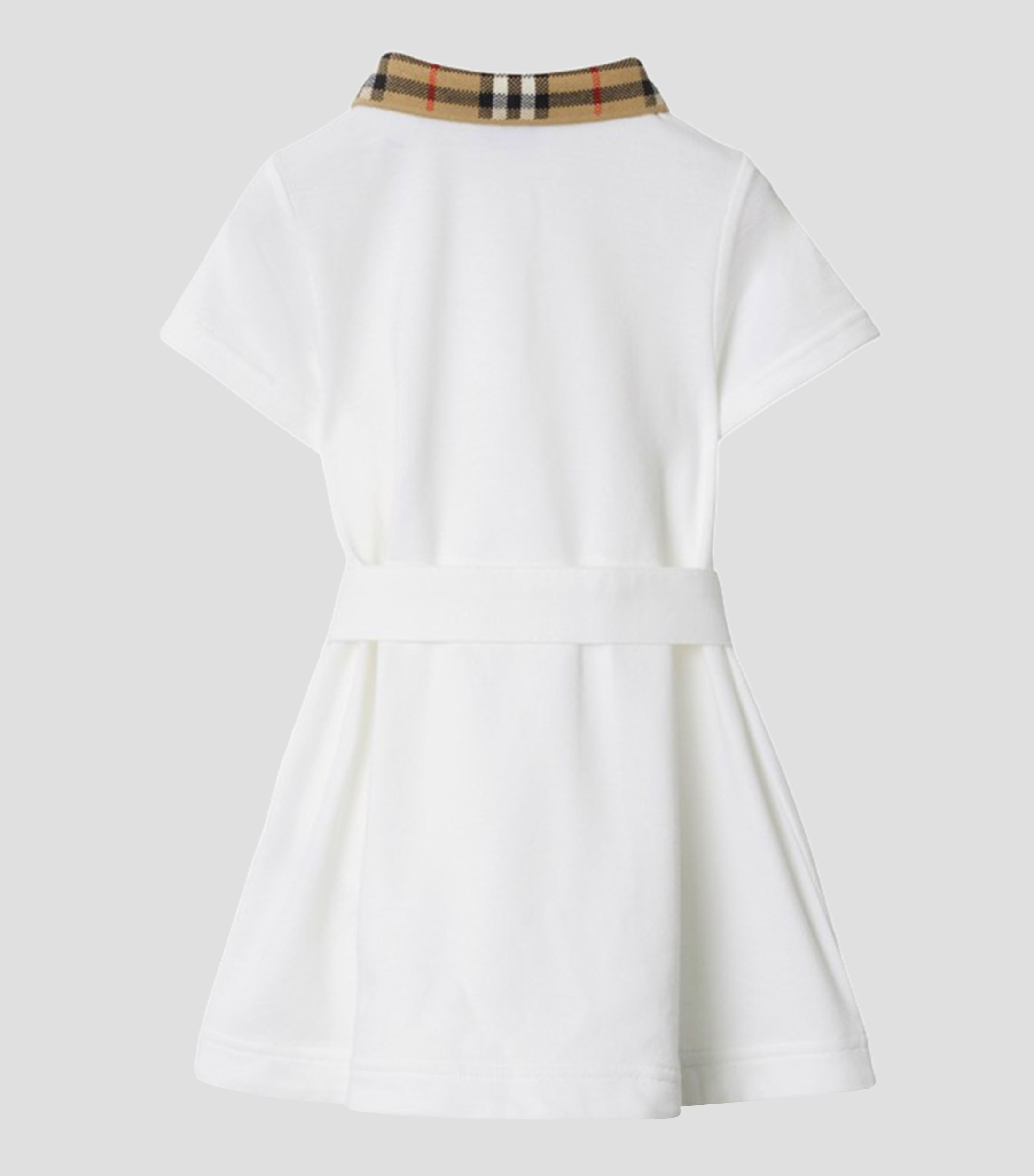 Vestido Tipo Polo manga corta Cuadros Bebé