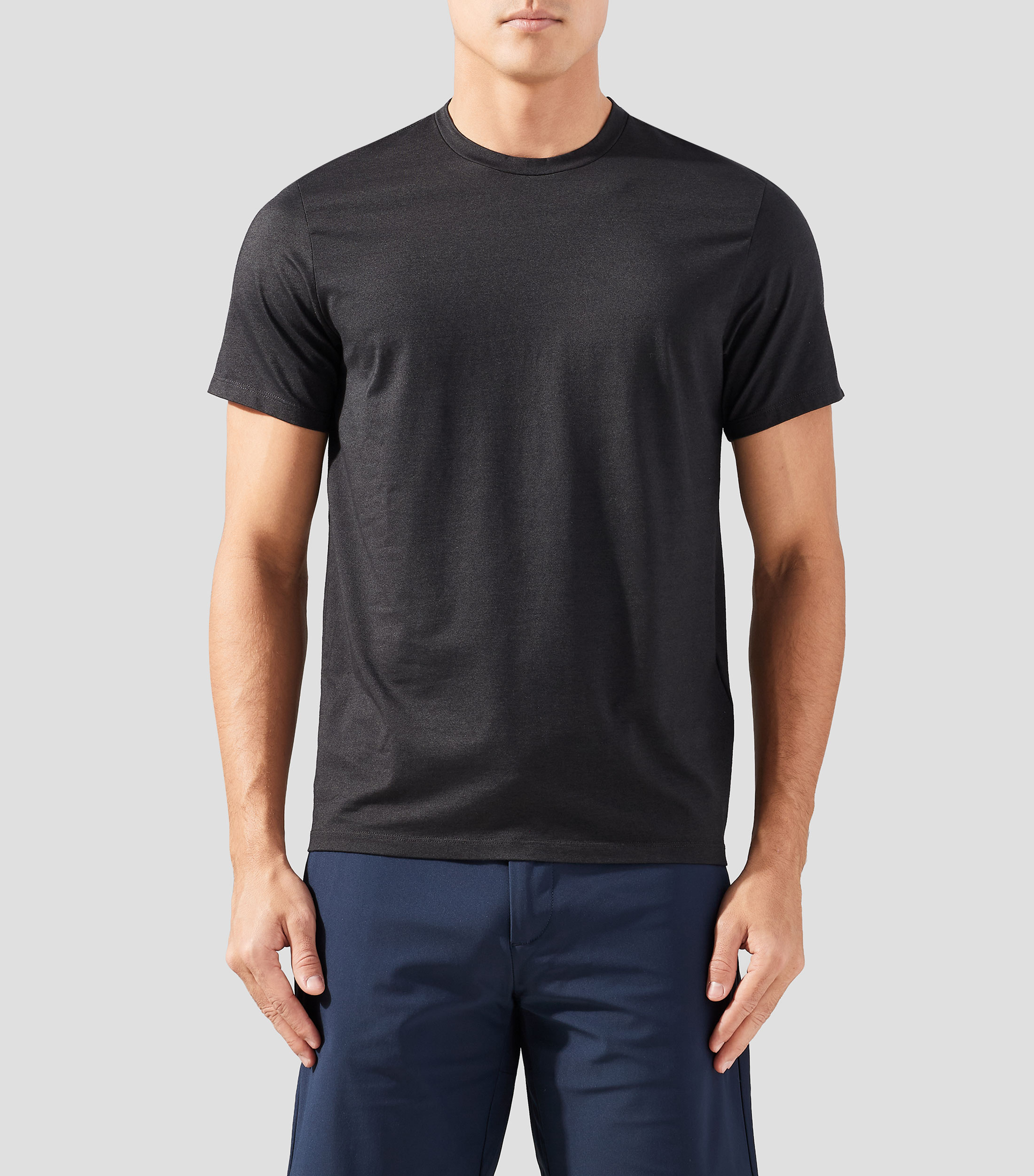Playera cuello redondo manga corta lisa Hombre
