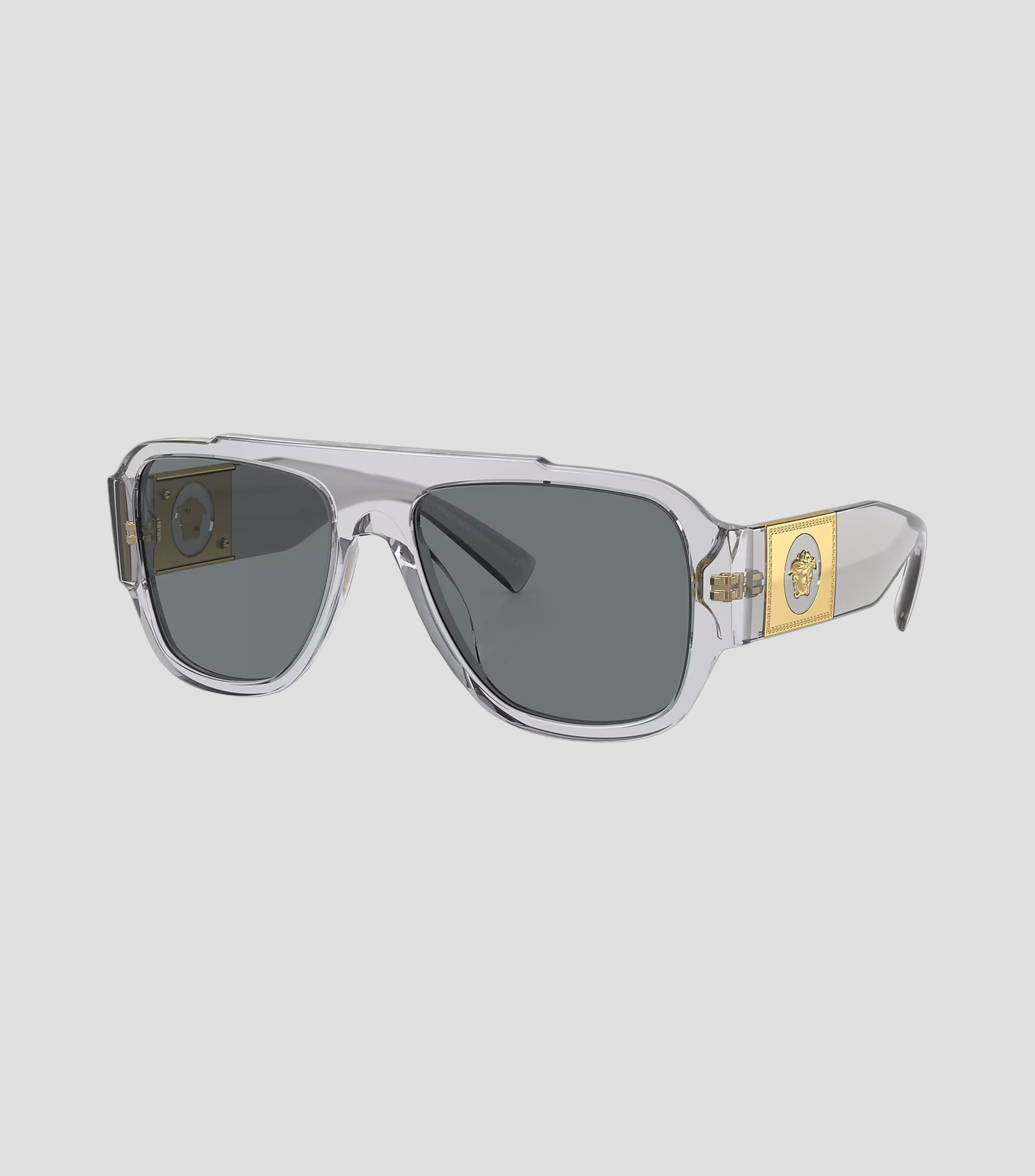 Lentes de sol aviador grises Hombre