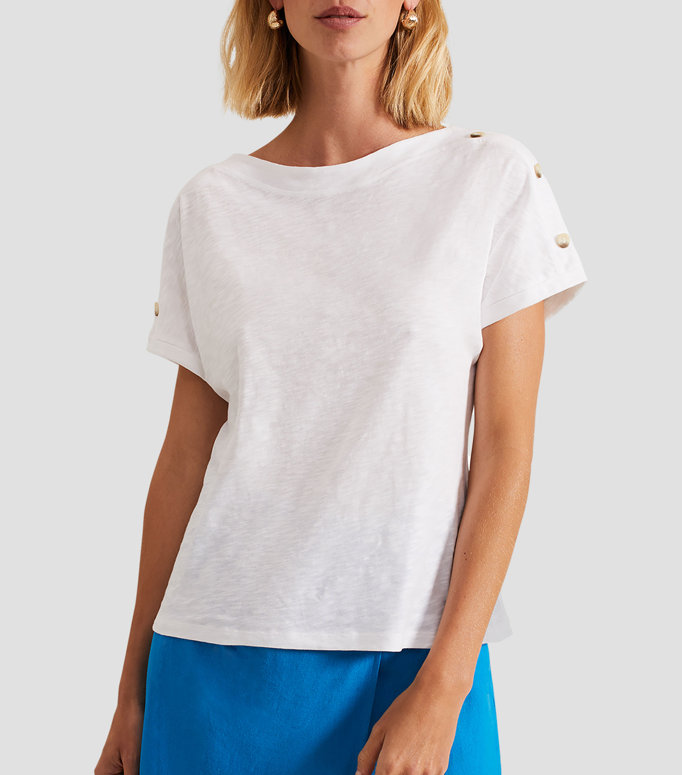 Playera de cuello redondo y manga corta Mujer
