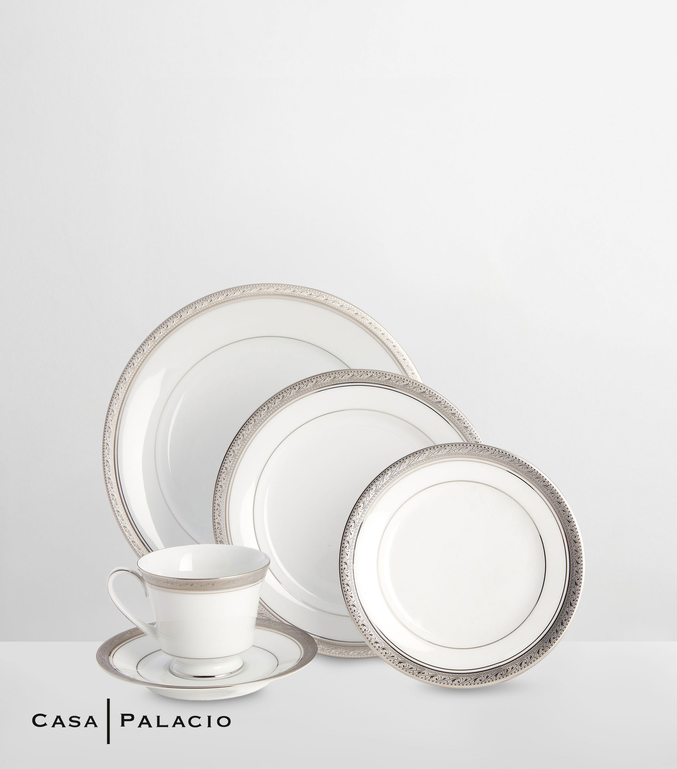Saliera E Pepiera Noritake Crestwood Platinum – Porcellana Fine Con Banda In Platino - 4
