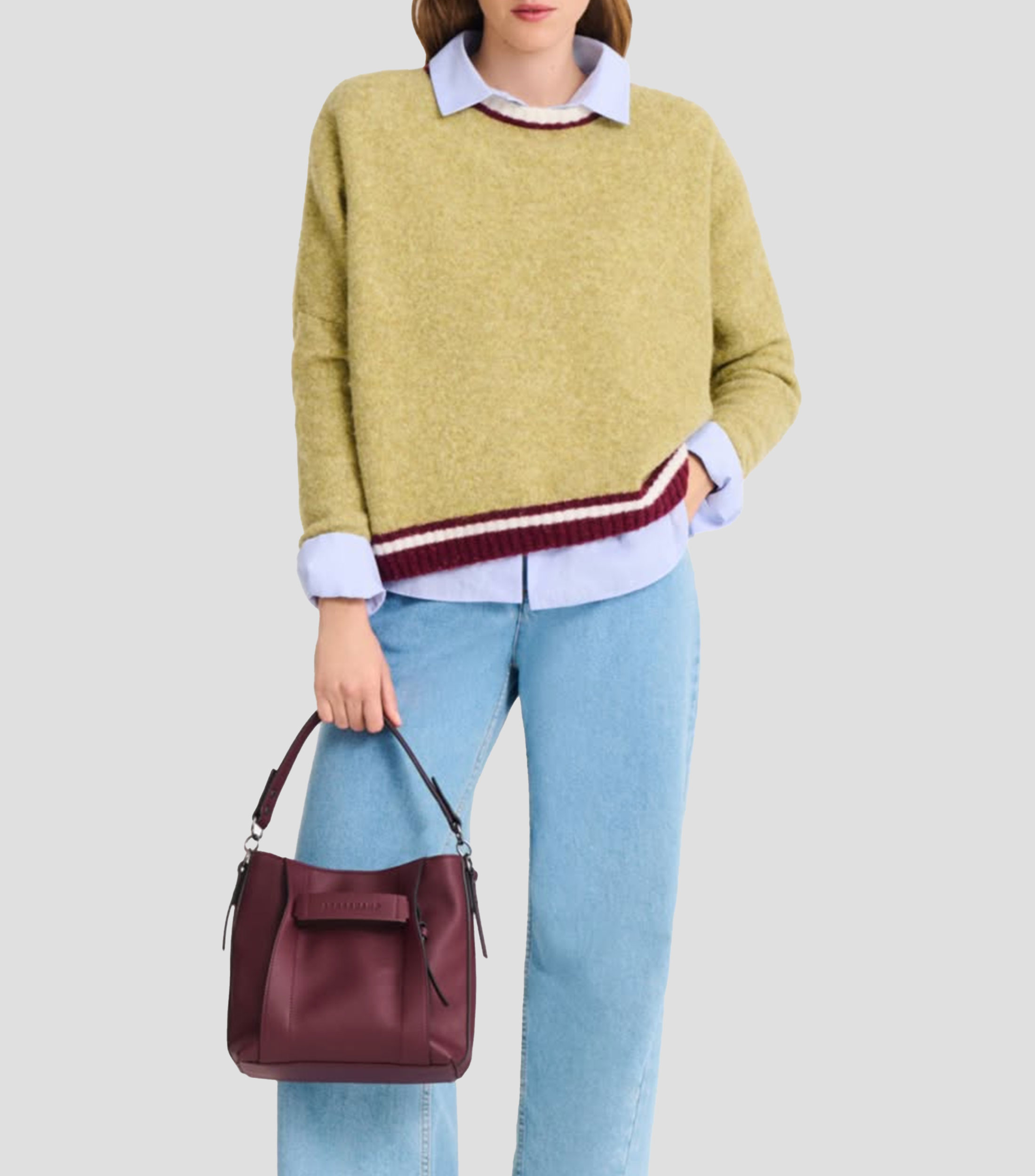 Bolsa crossbody en piel Mujer