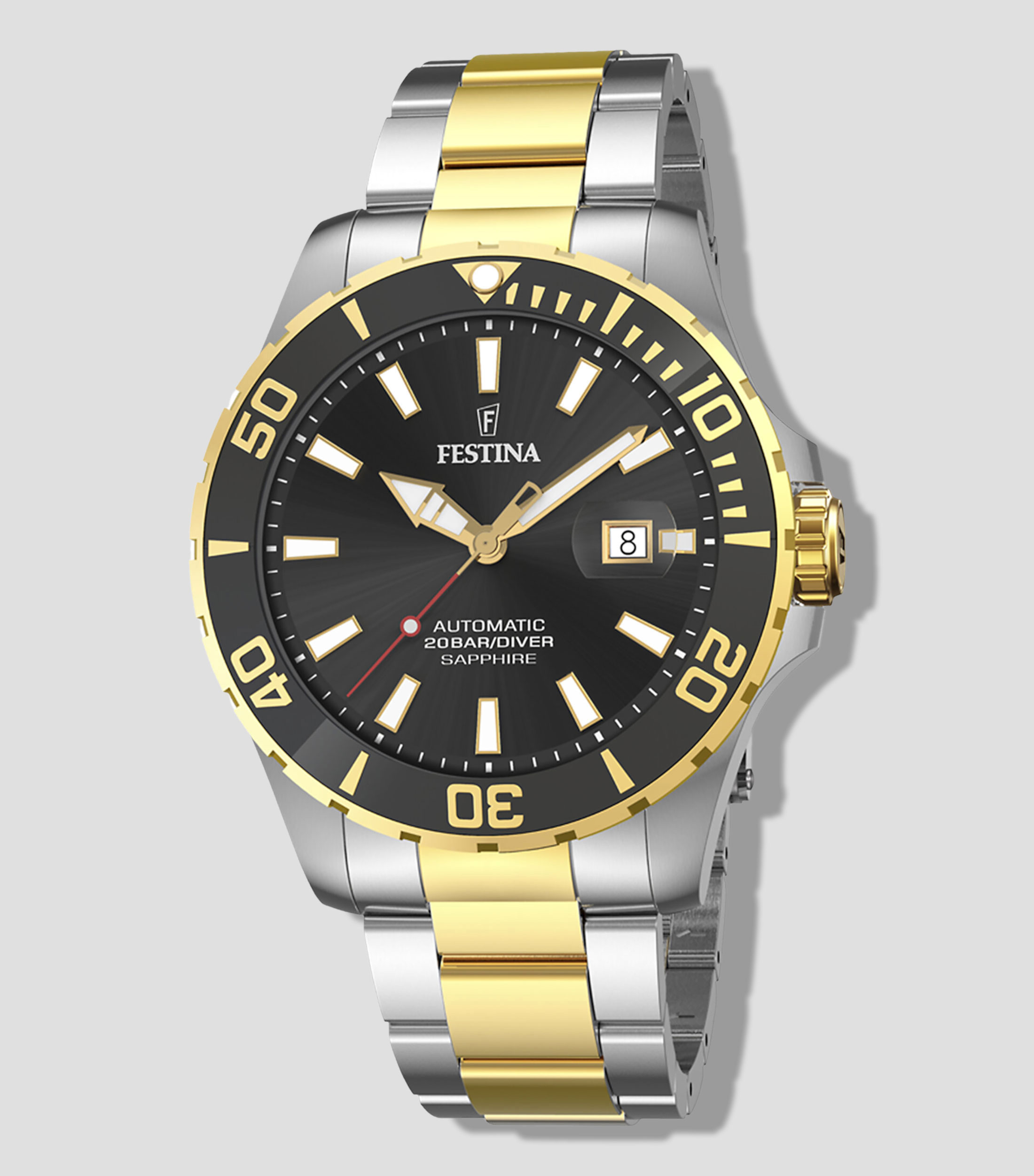 Reloj para Hombre Automatico Casual Plateado, Dorado