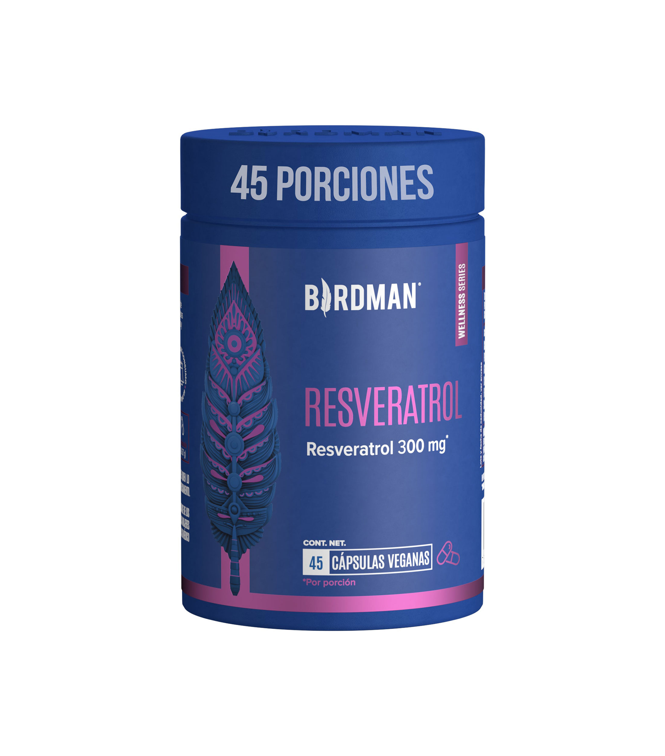 Suplemento Alimenticio Resveratrol, 45 Cápsulas