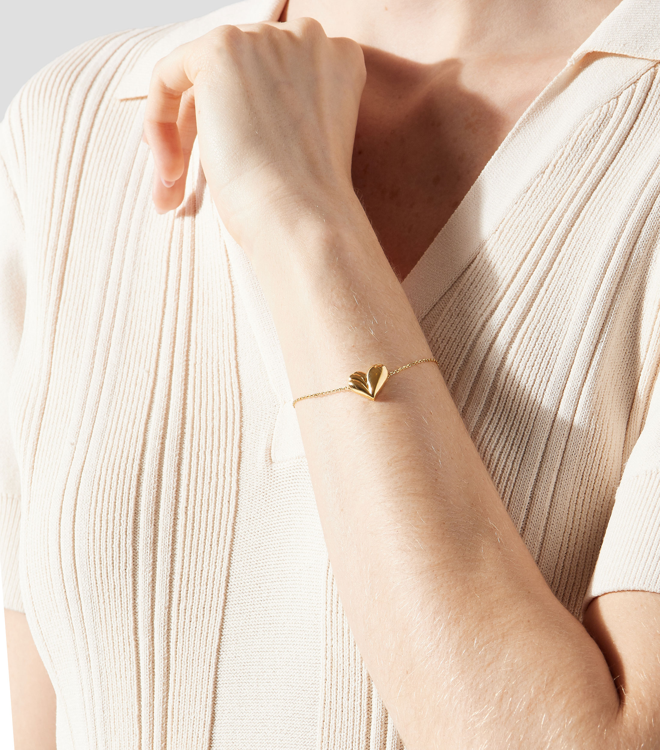 Pulsera en plata .925 con corazon Mujer