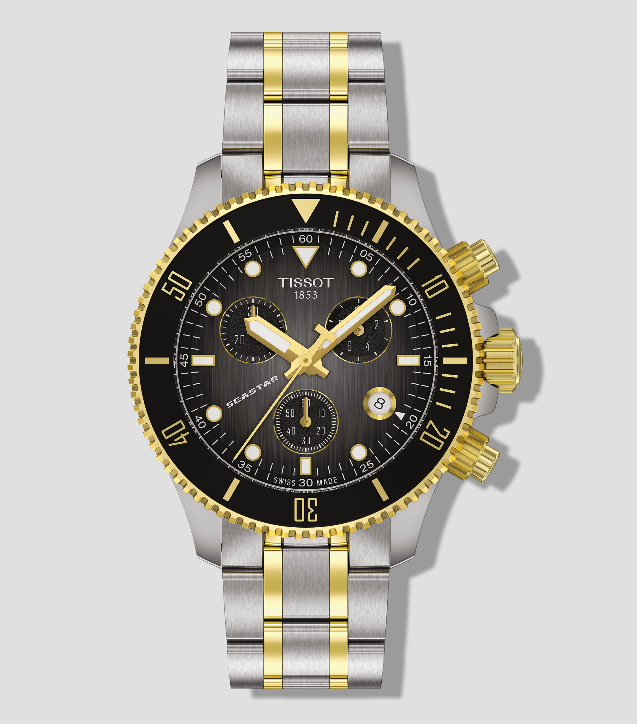 Reloj Unisex Seastar Casual Dorado, Negro