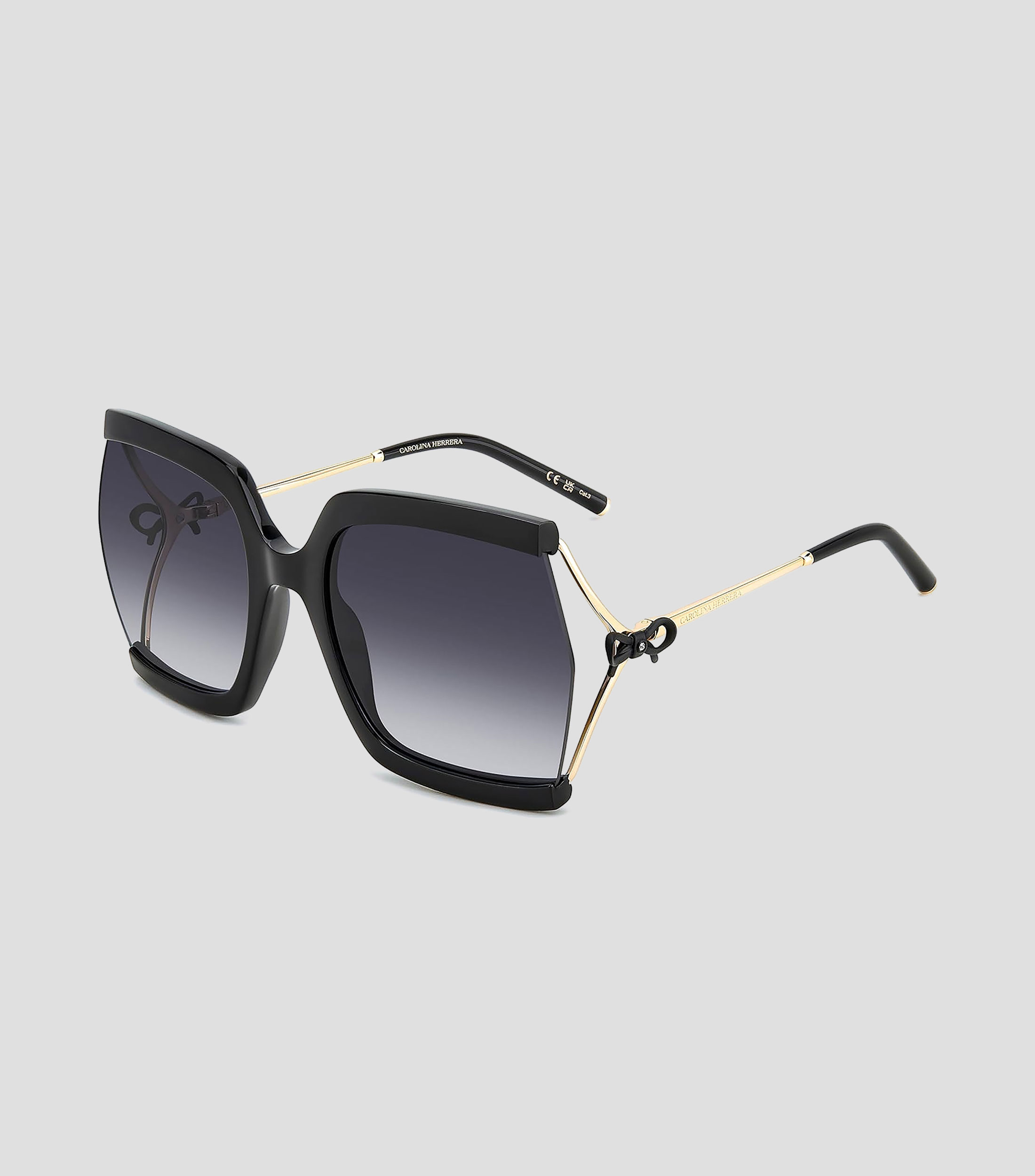 Lentes de sol cuadrados Her negro con dorado Mujer