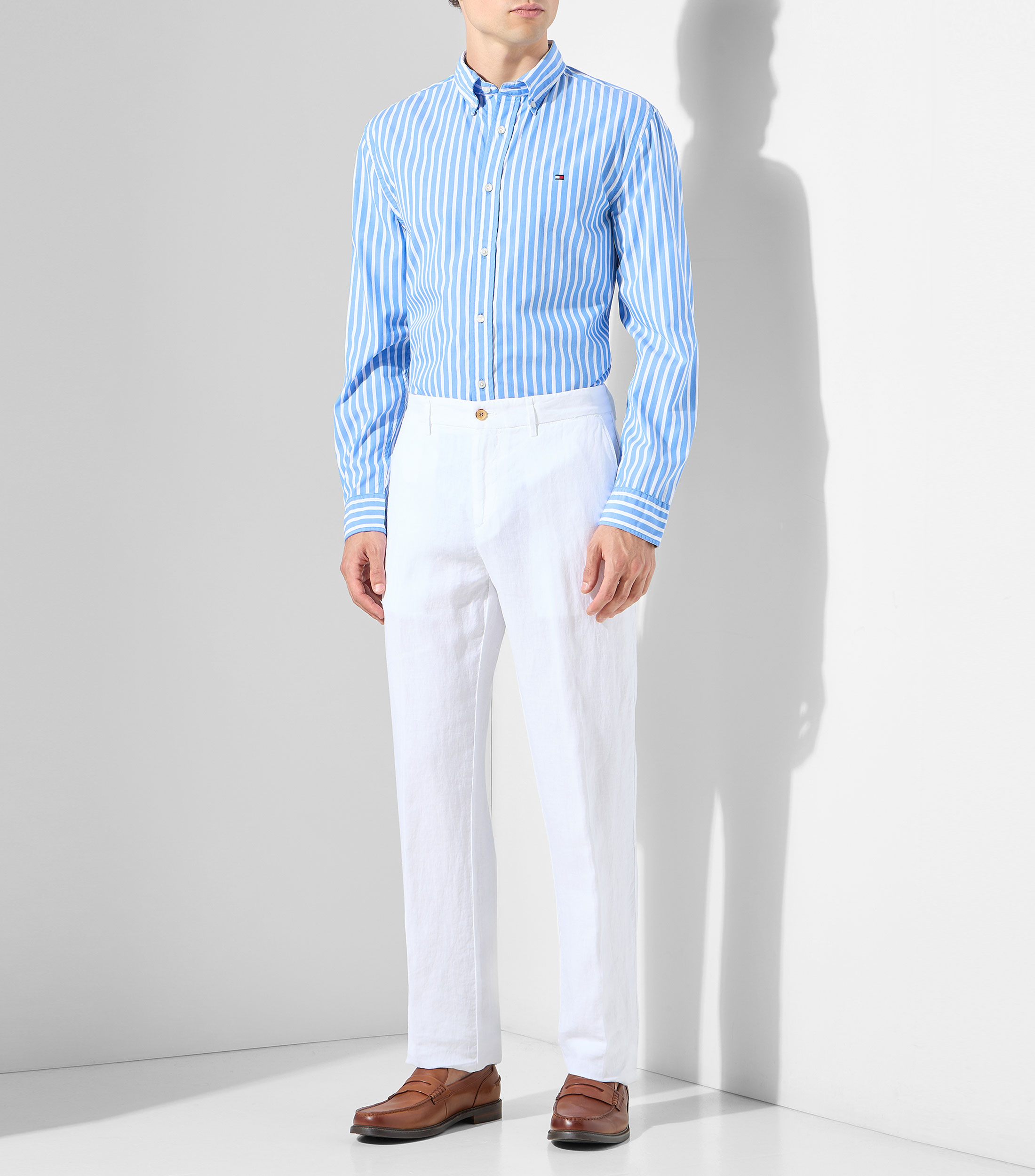 Camisa rayas manga larga Hombre