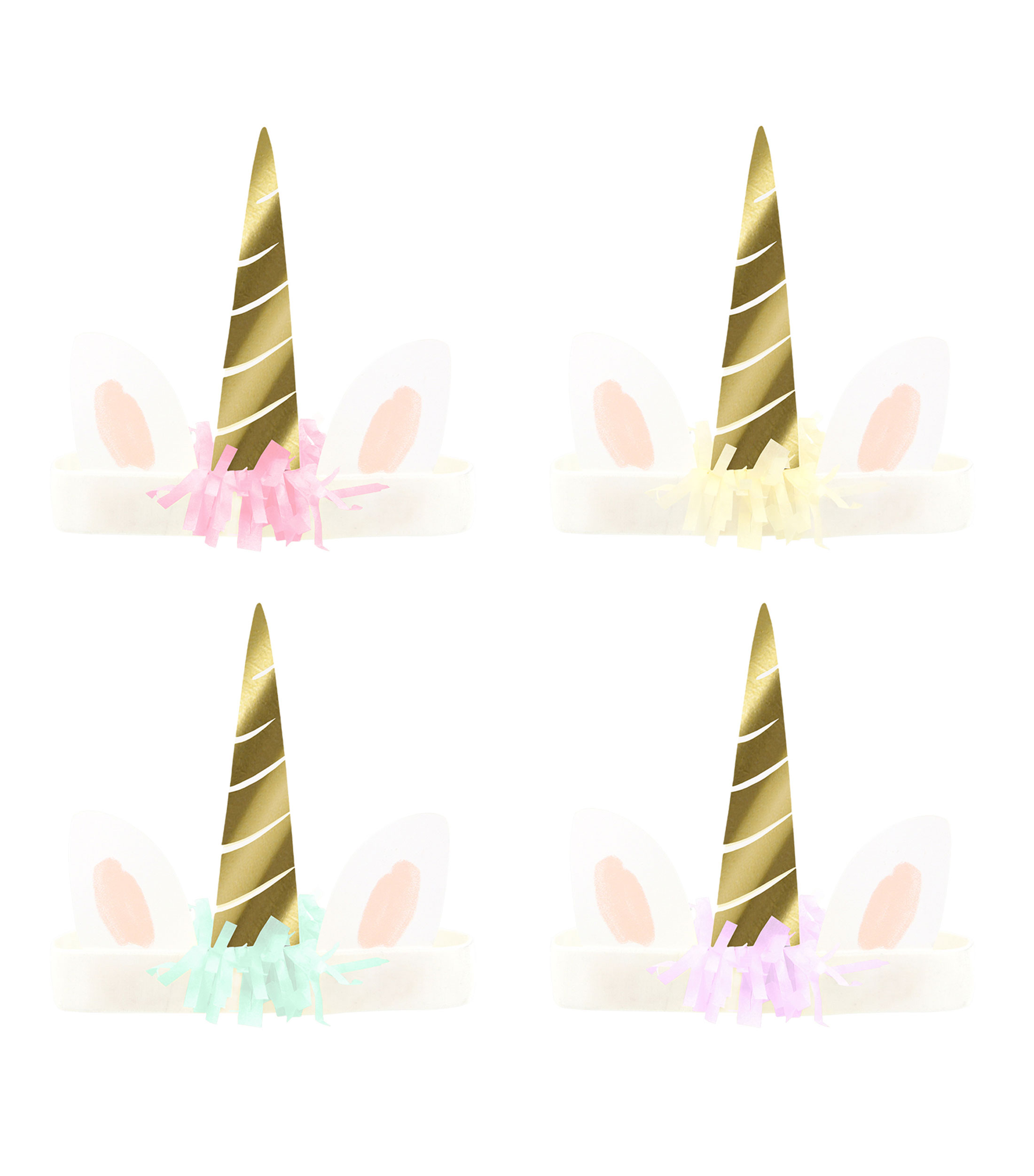 Set 8 bandas para la cabeza Meadow Unicorns Horn