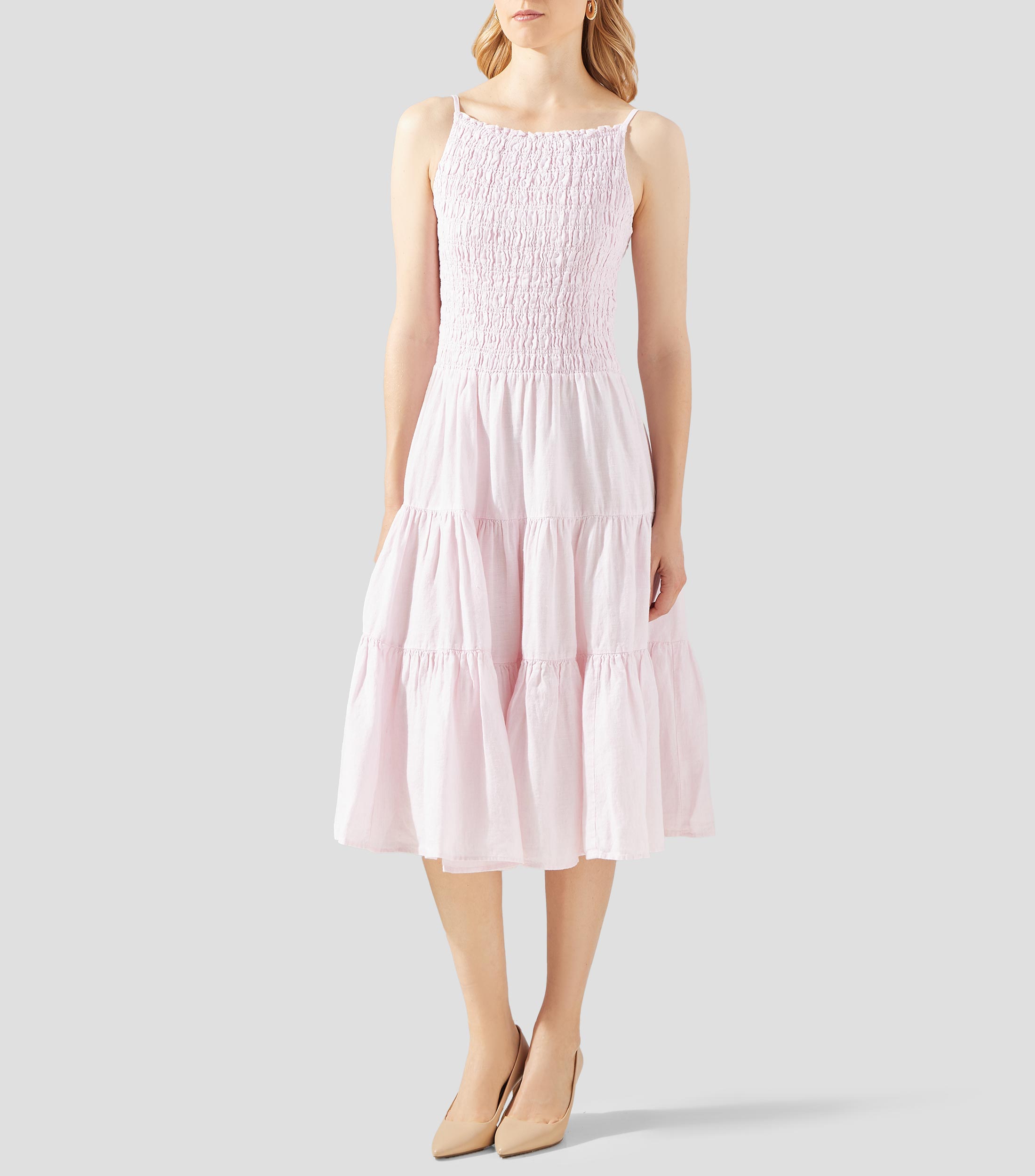 Vestido midi fantasía Mujer