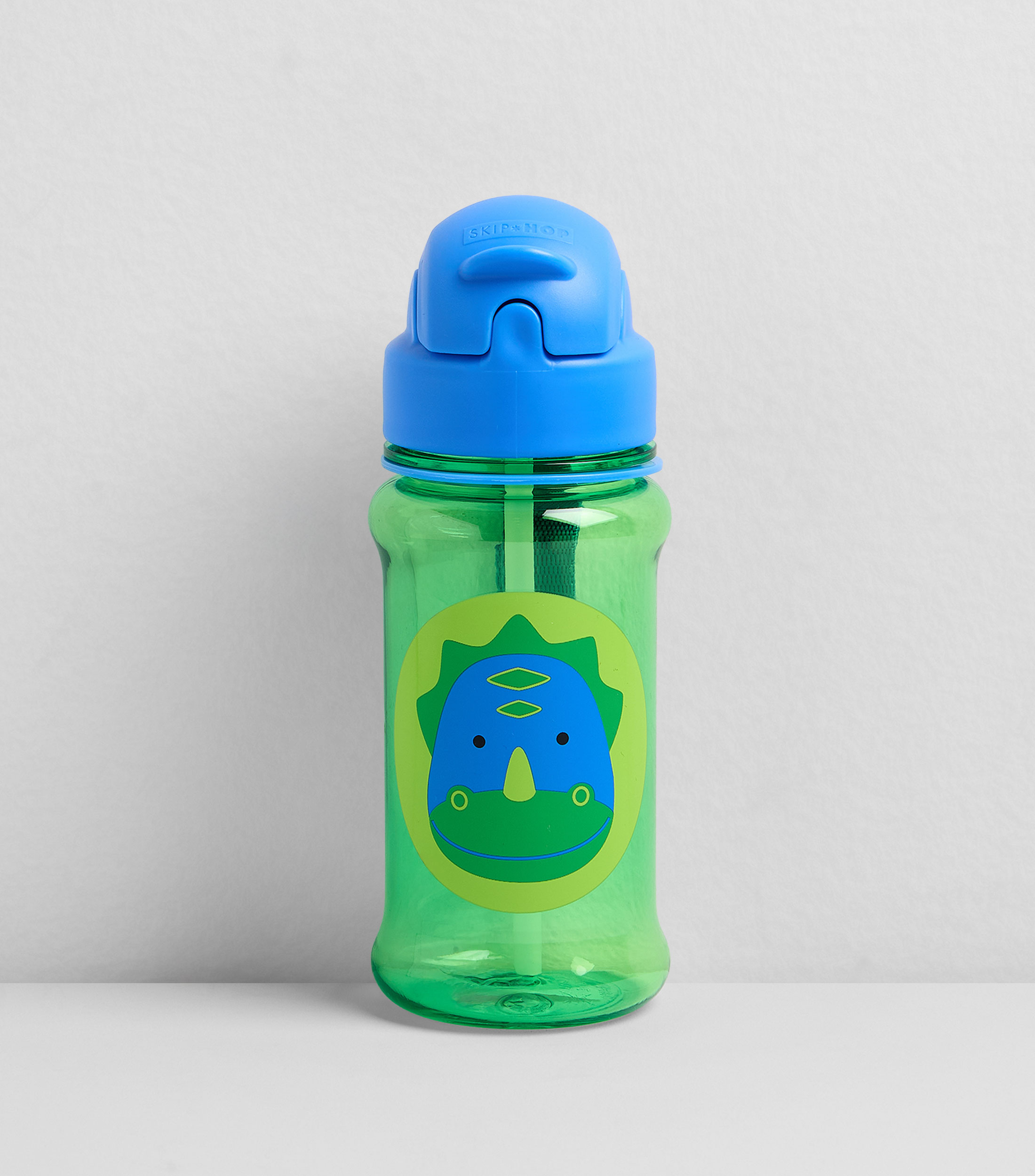 Botella con popote Dinosaurio
