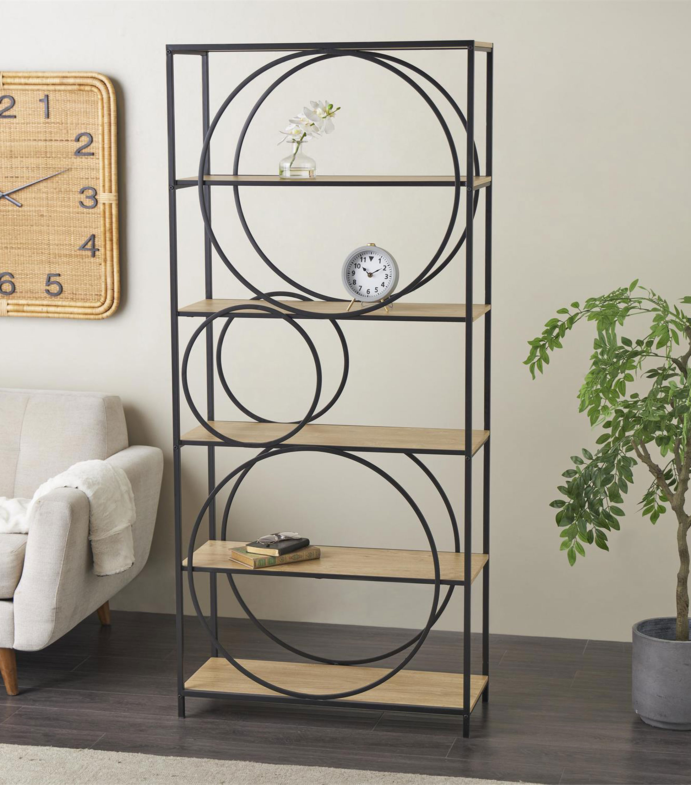 Mueble auxiliar en MDF y metal multicolor