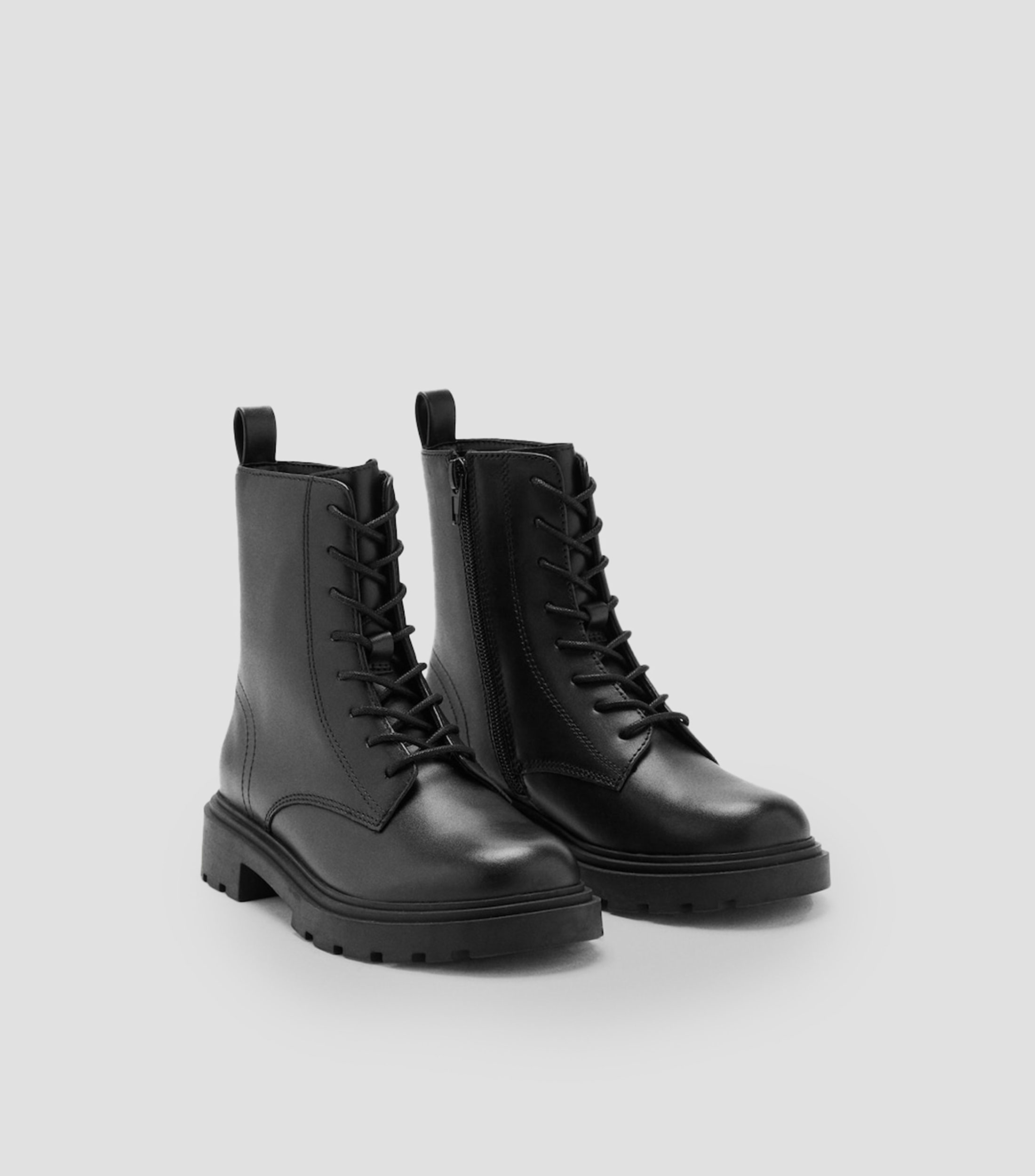 Botines combat en piel Niña